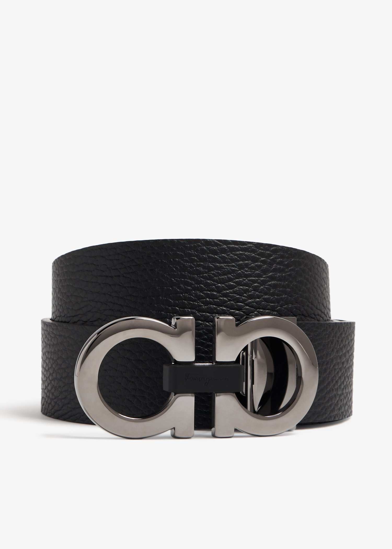 Salvatore Ferragamo Reversable Gancini Buckle Leather Belt