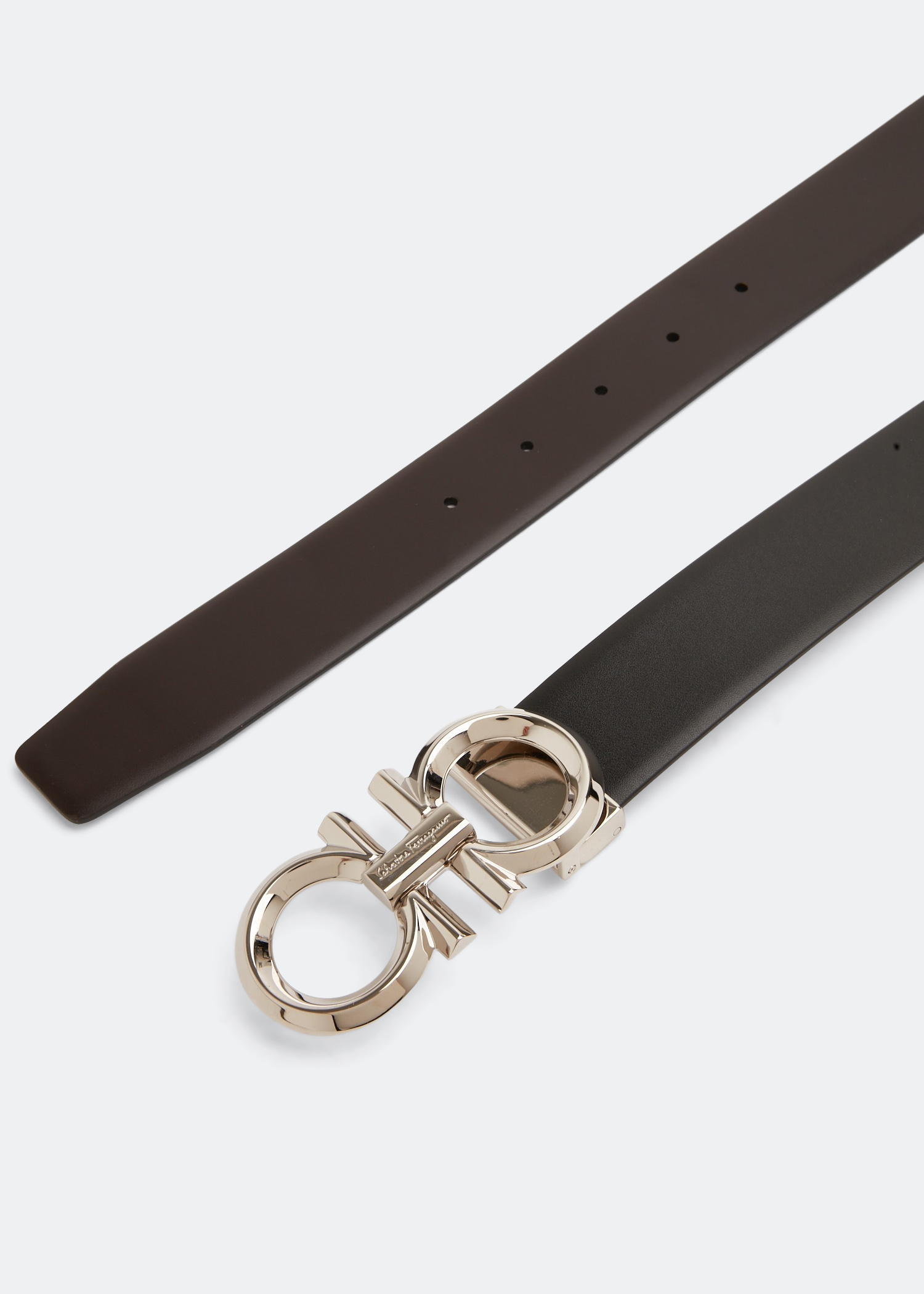 

Reversible Gancini belt, Black