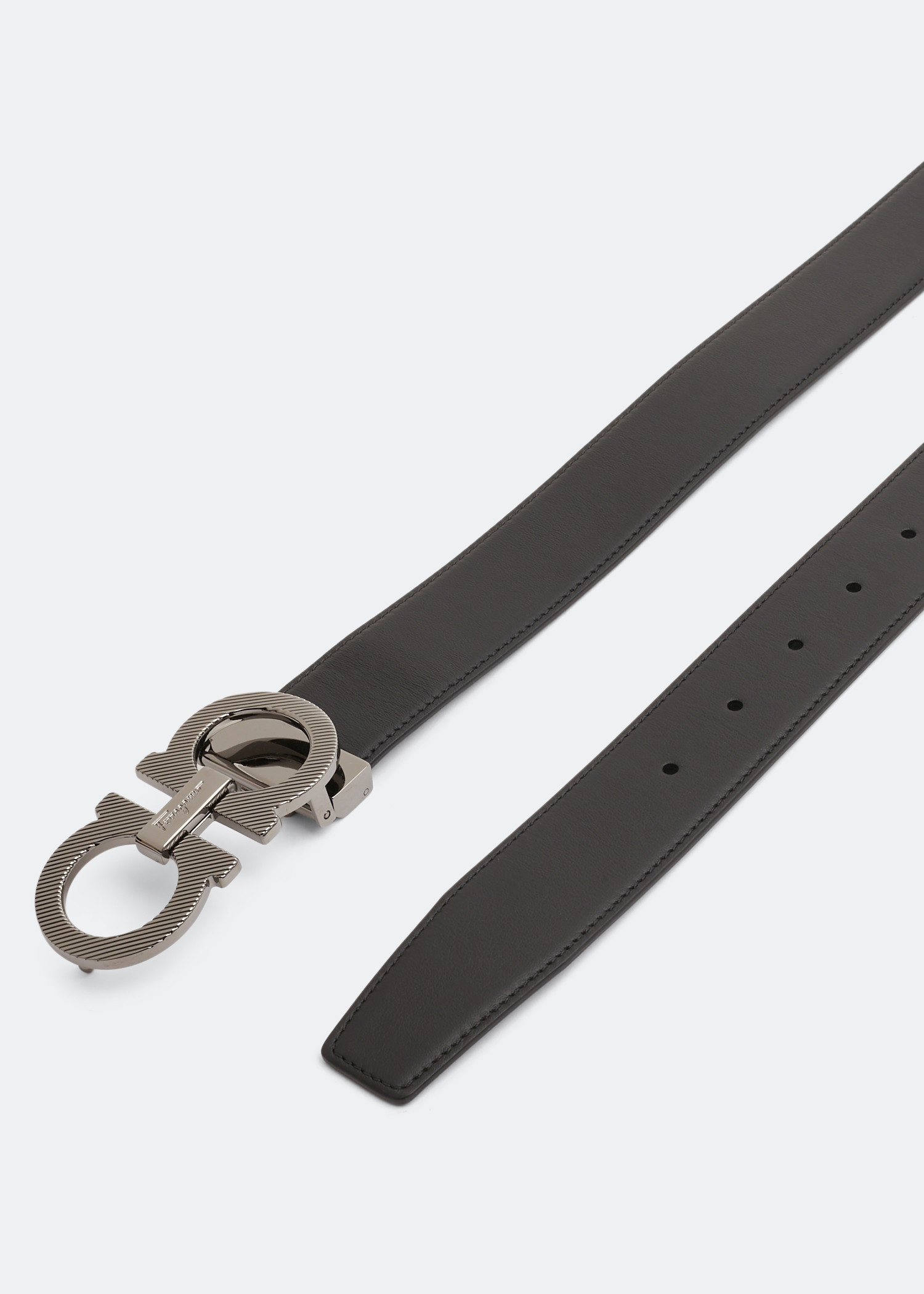 

Reversible Gancini belt, Black