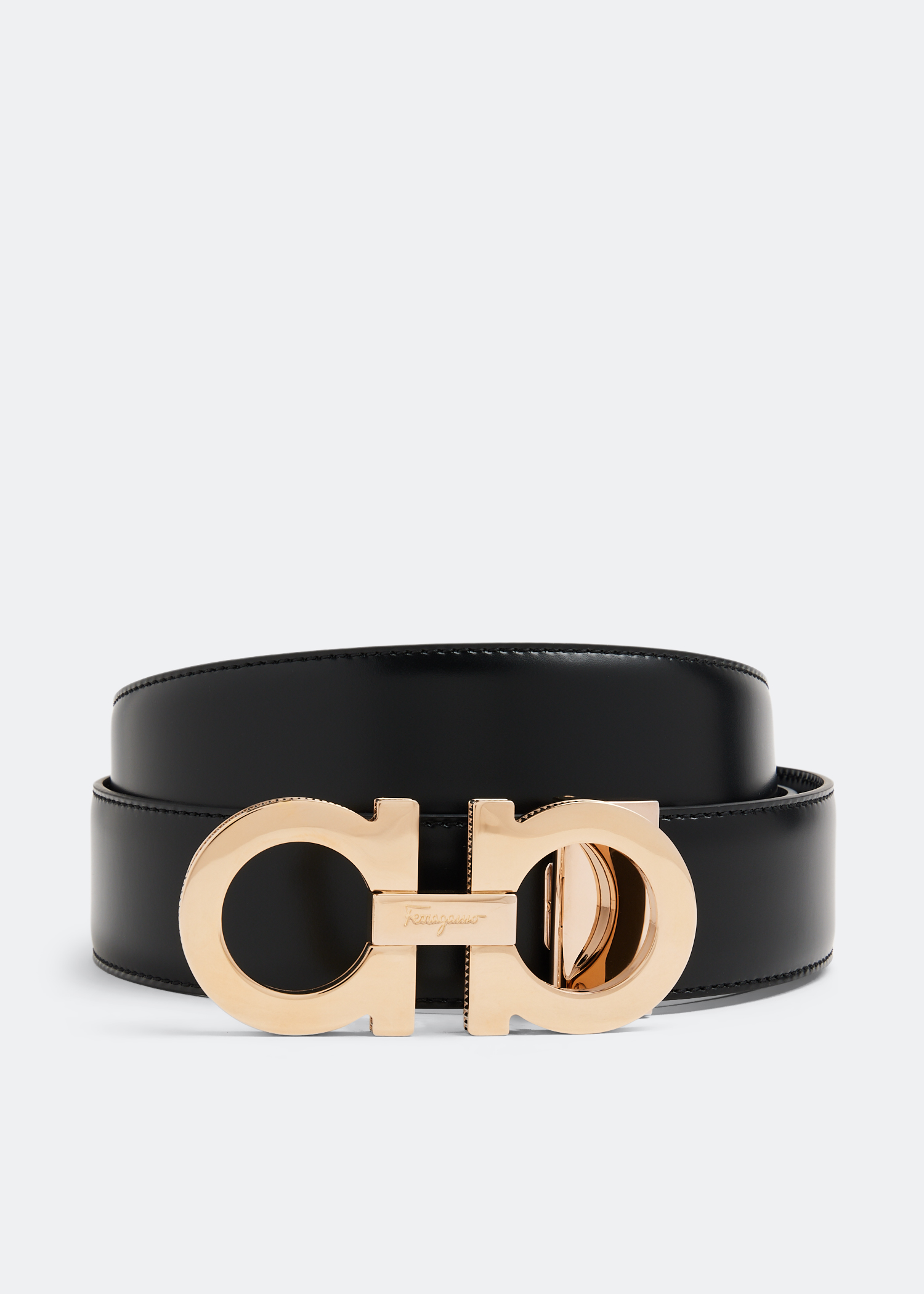 

Reversible Gancini belt, Black