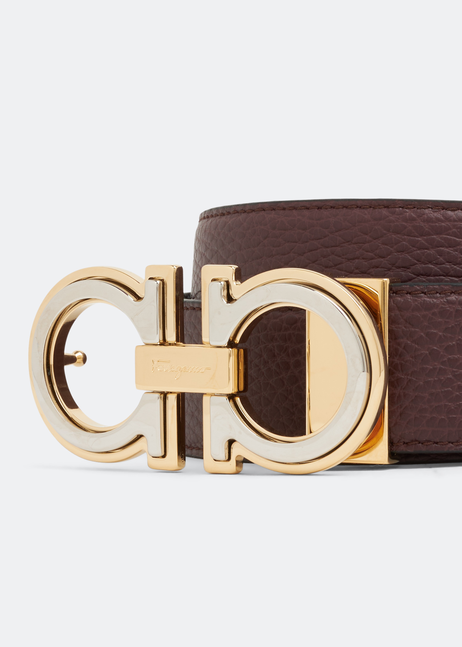 

Reversible Gancini belt, Purple