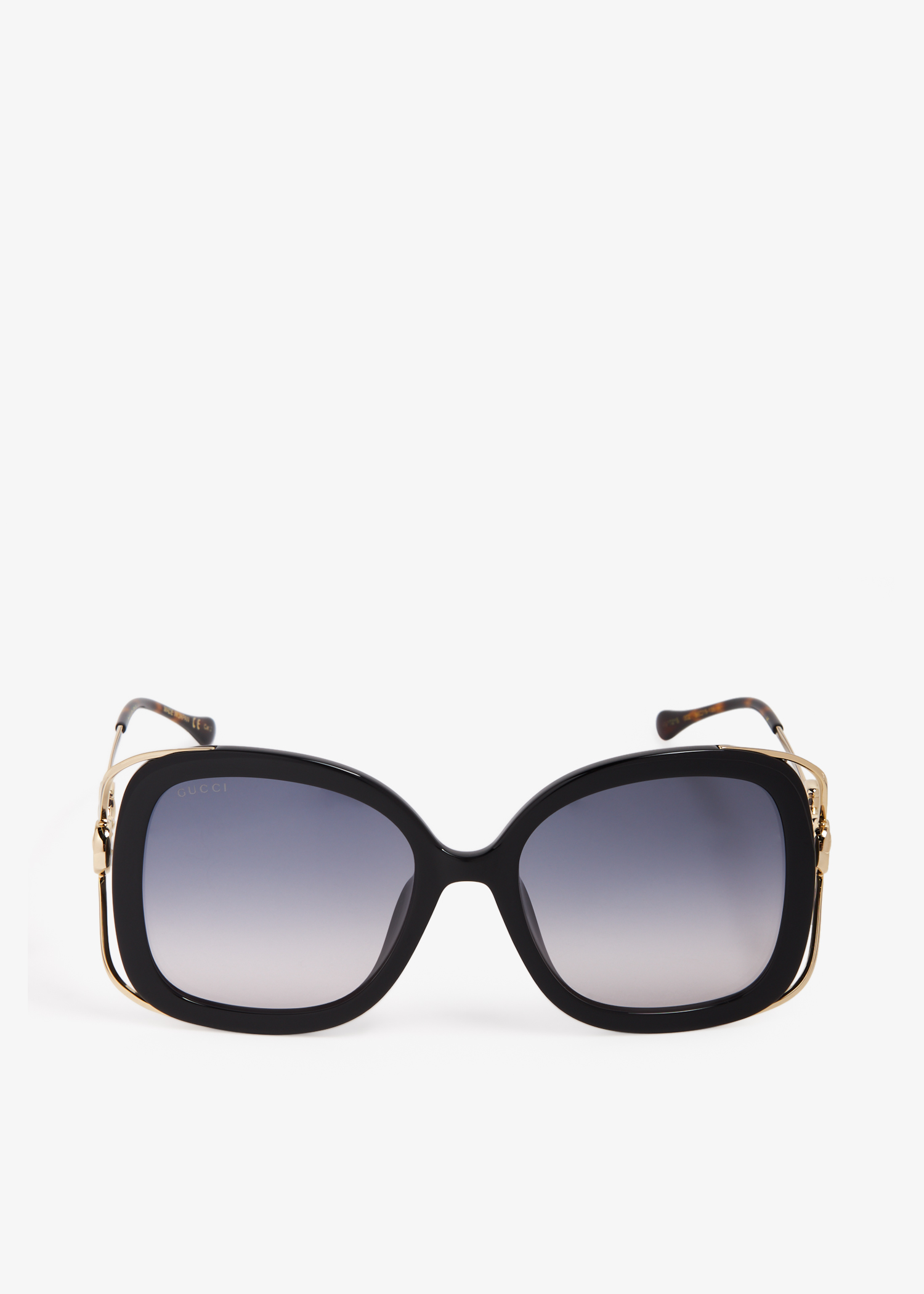 

Horsebit rectangular sunglasses, Black