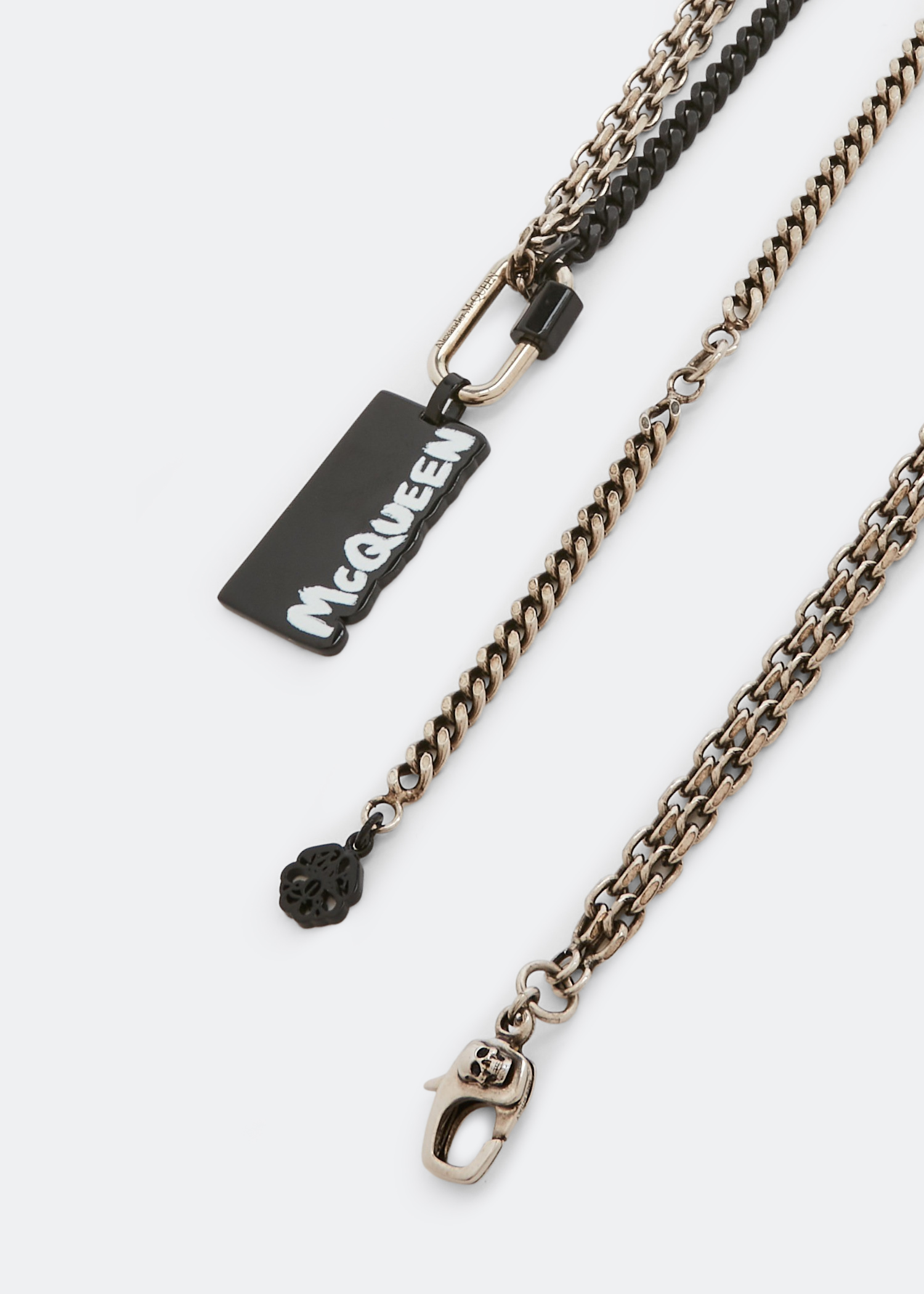 

Graffiti bi-colour necklace, Black