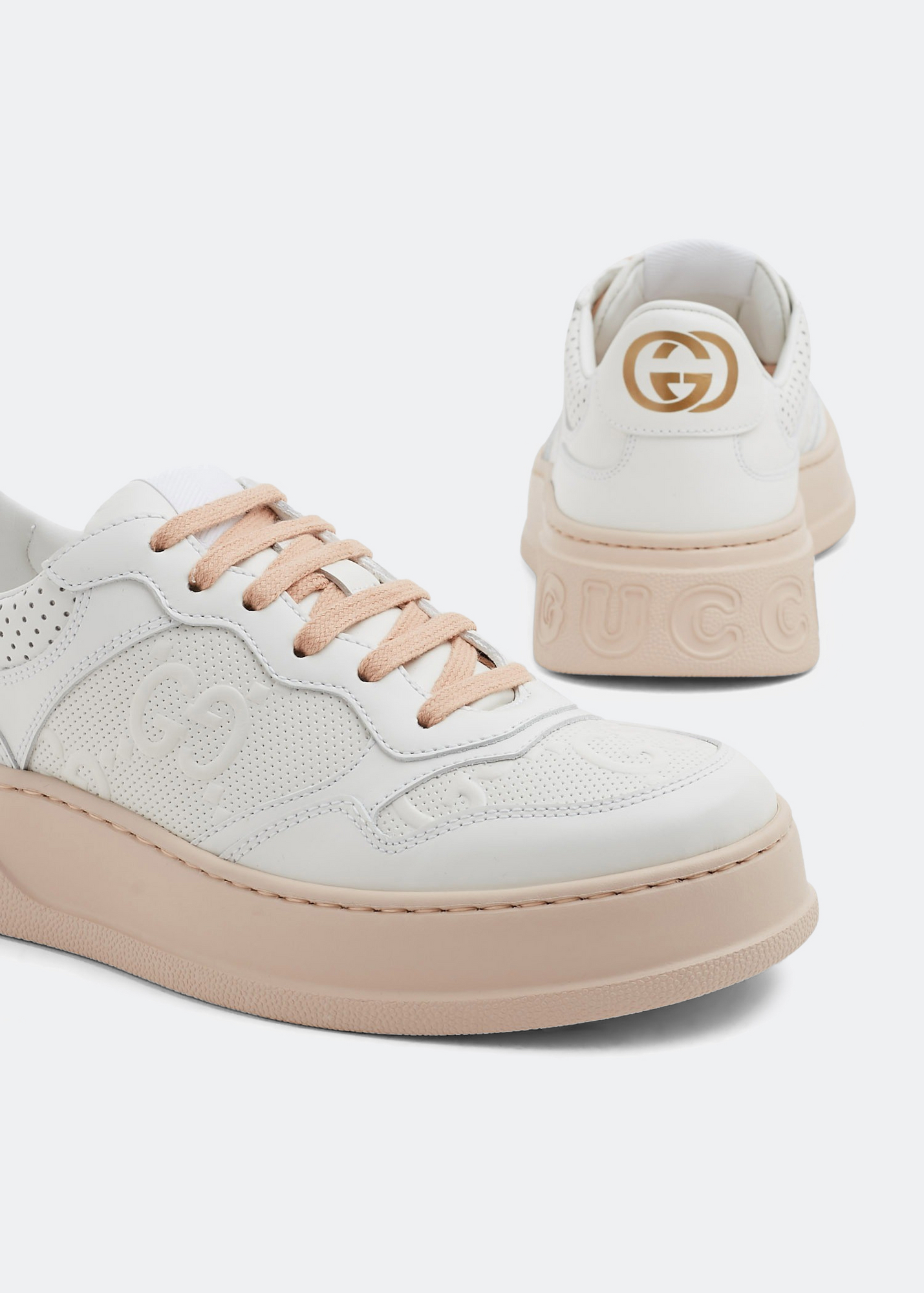 

GG embossed sneakers, White