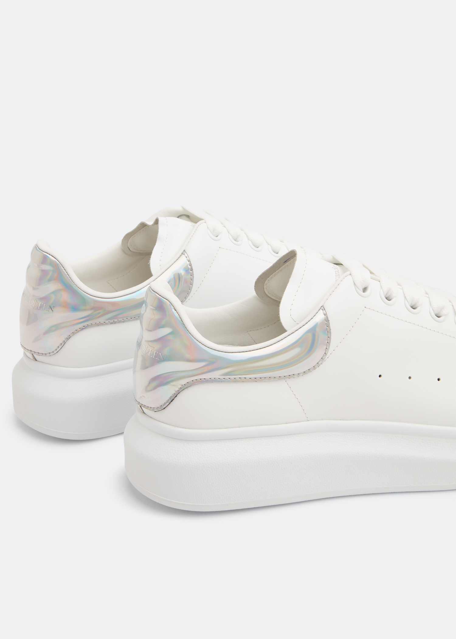 

Oversized leather sneakers, White