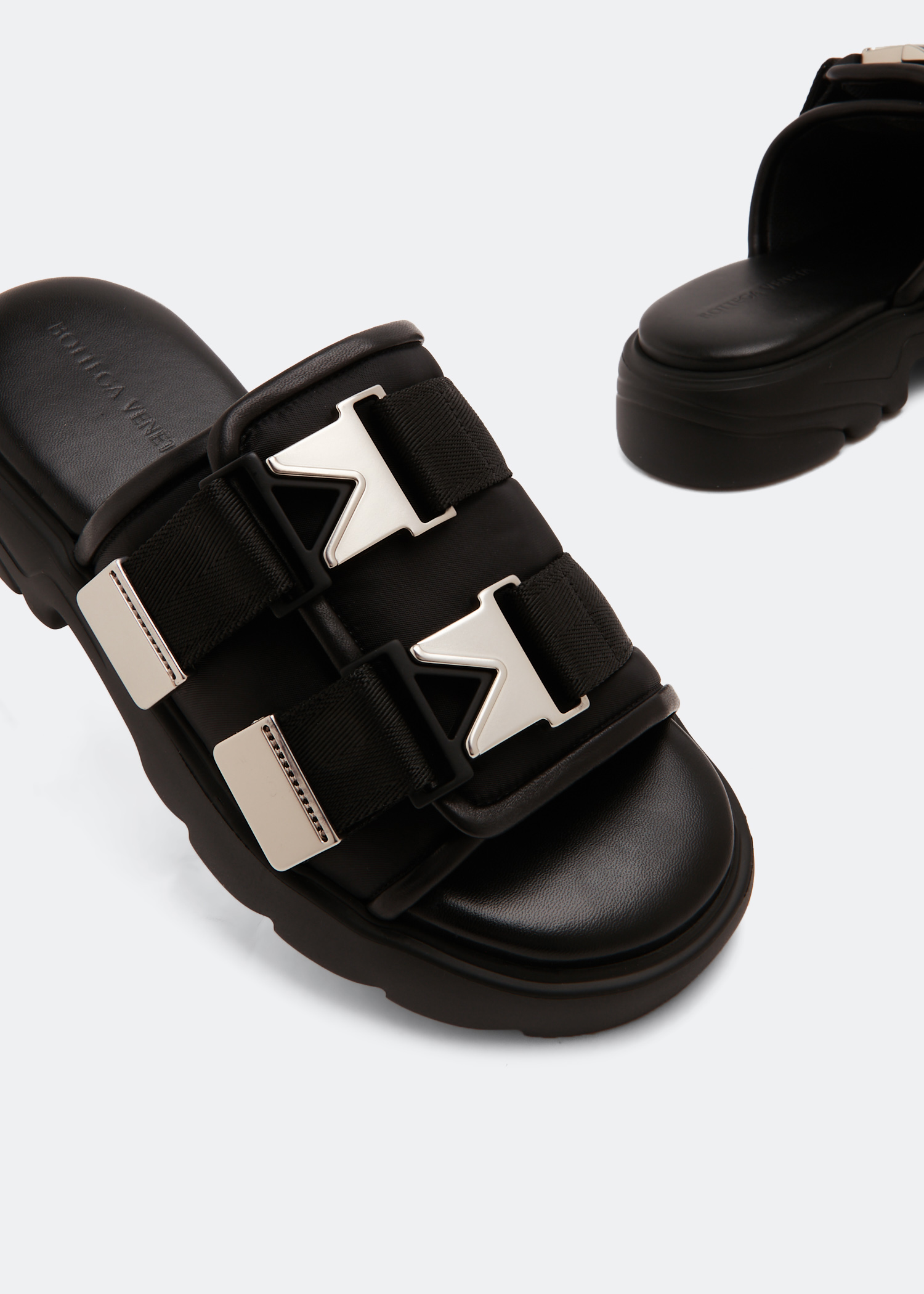 

Flash slide sandals, Black