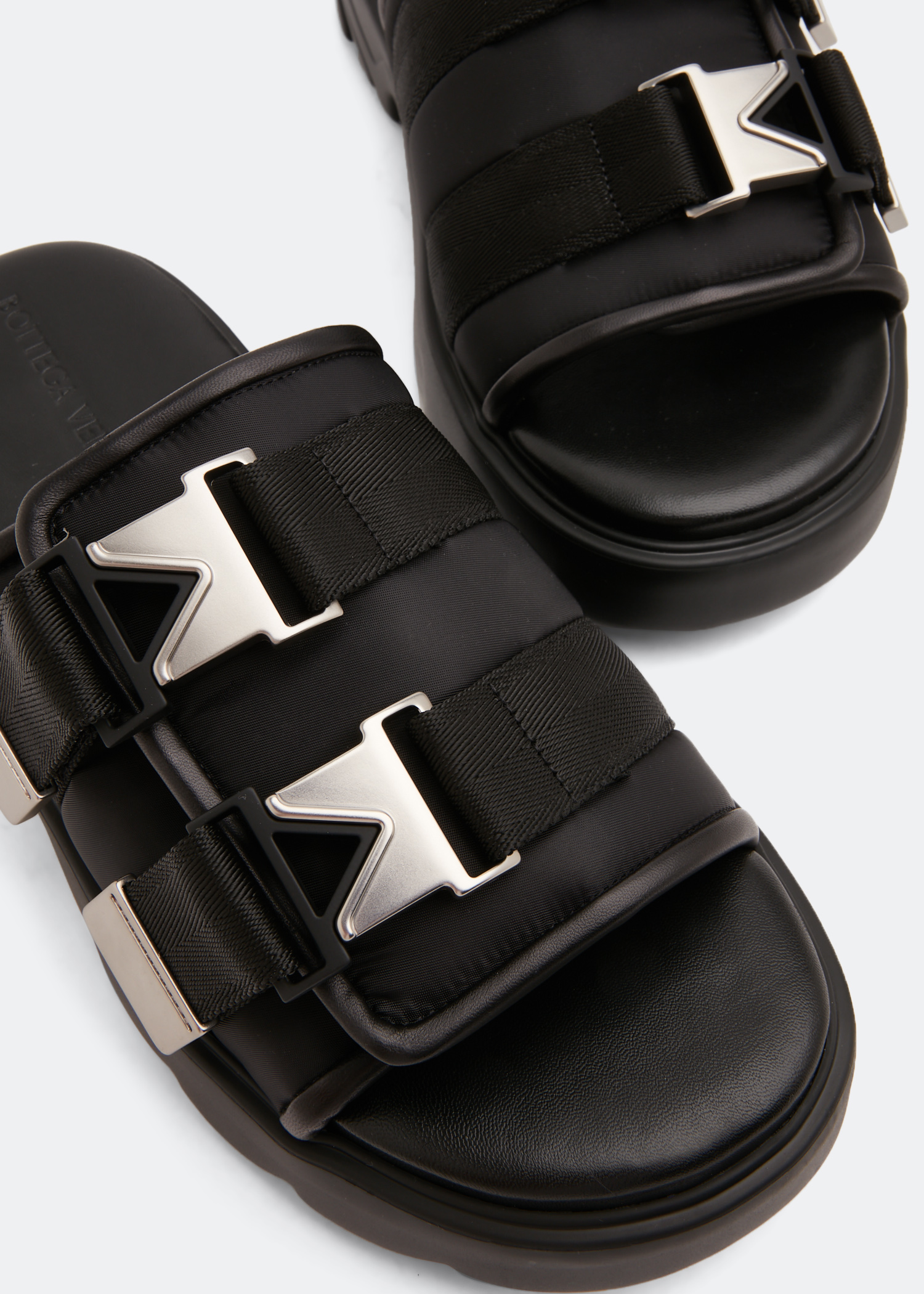 

Flash slide sandals, Black