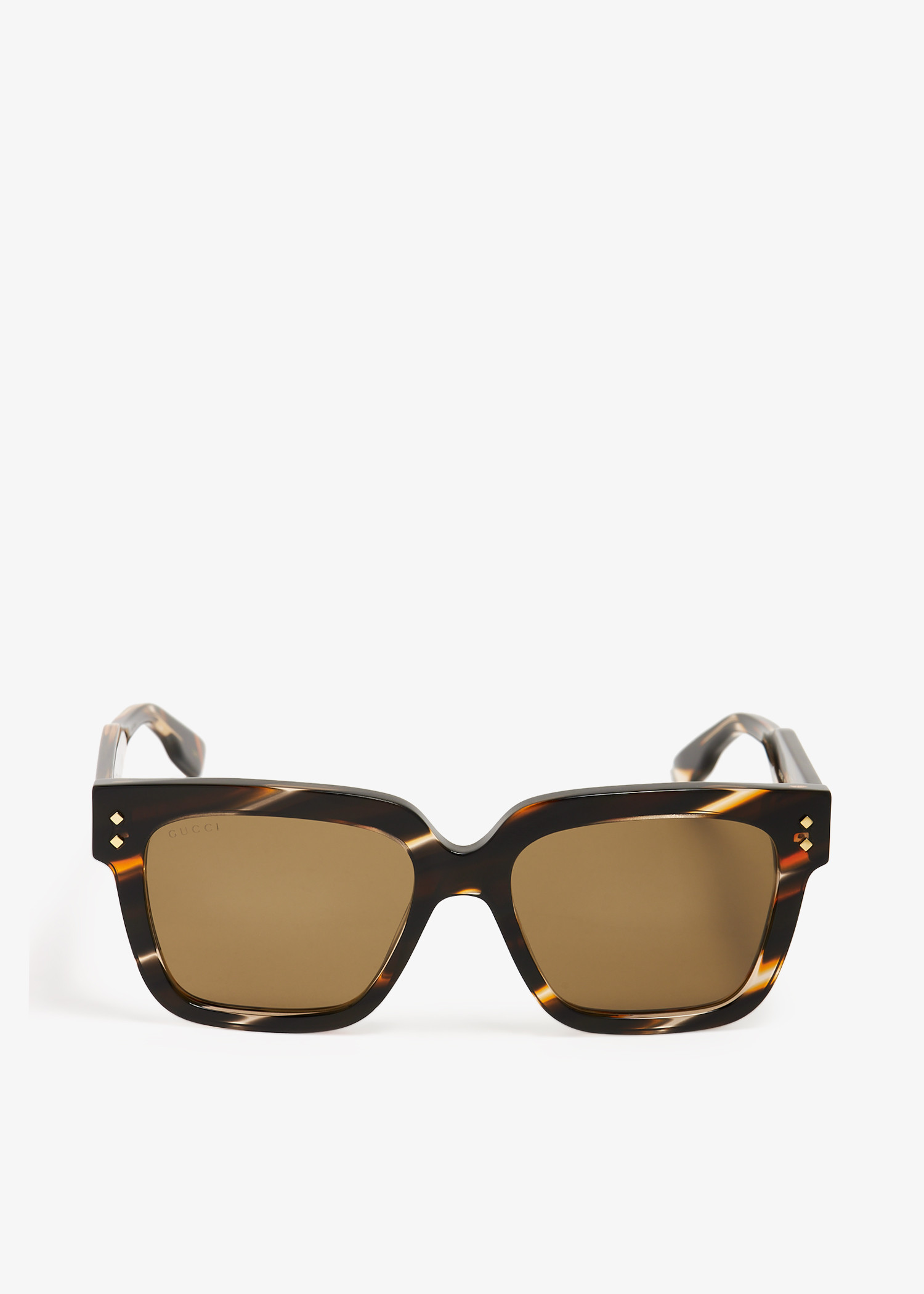 

Rectangular frame sunglasses, Brown