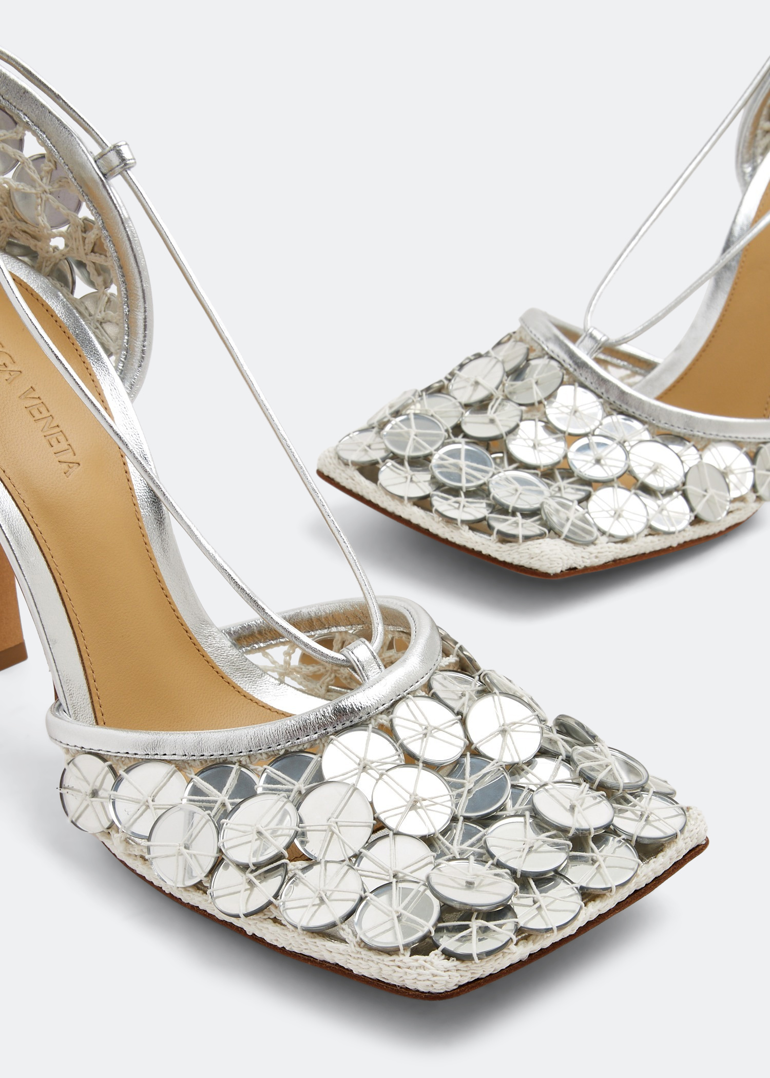 

Mirror Stretch sandals, Silver