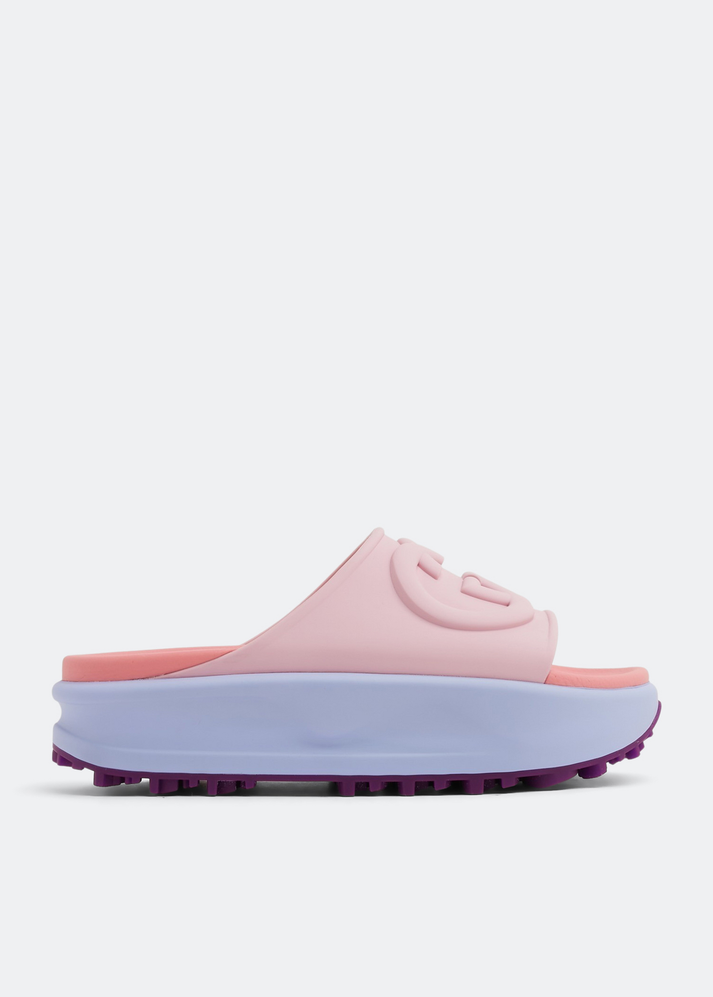 Pink gucci sales rubber sandals