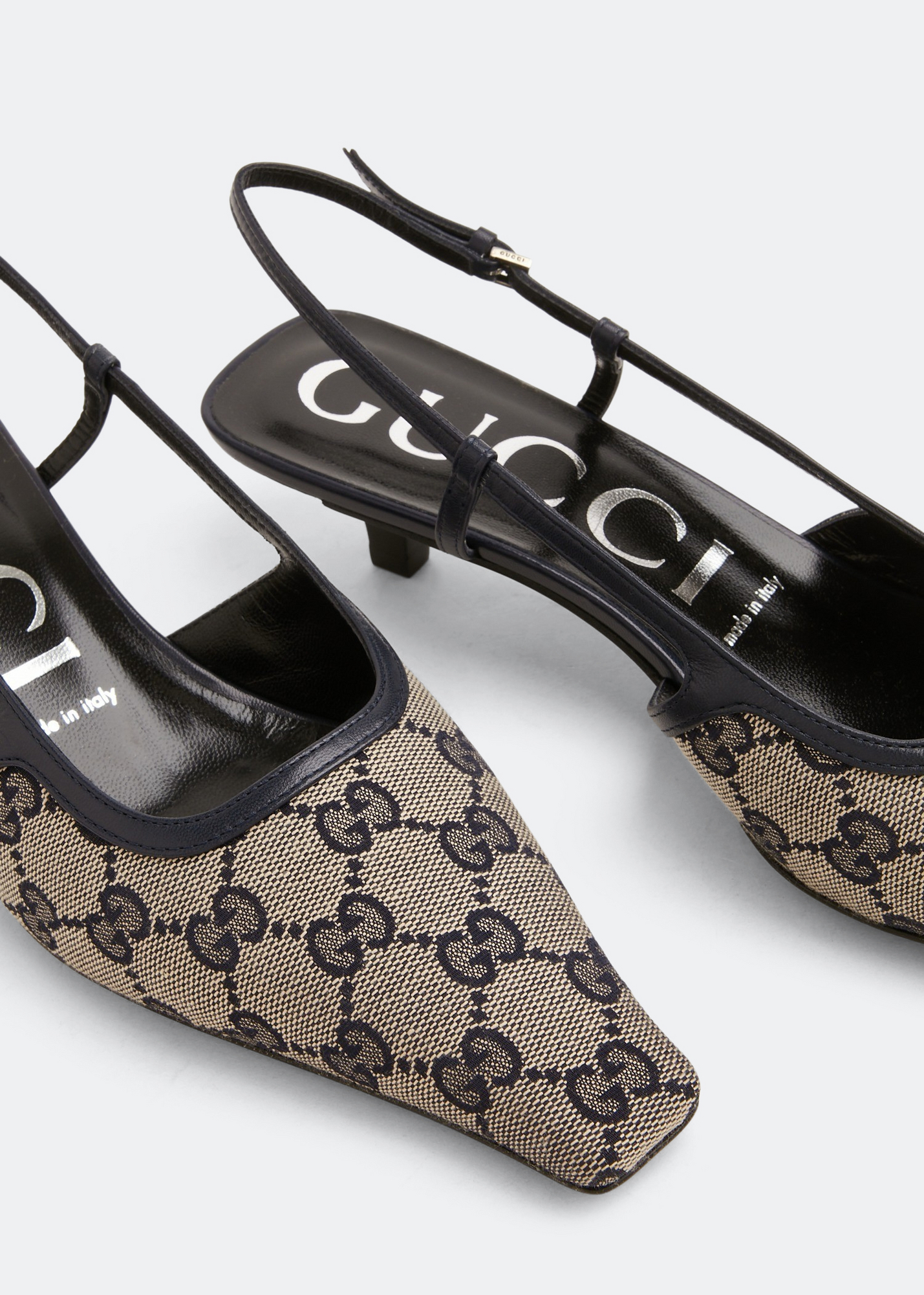 

GG slingback pumps, Beige