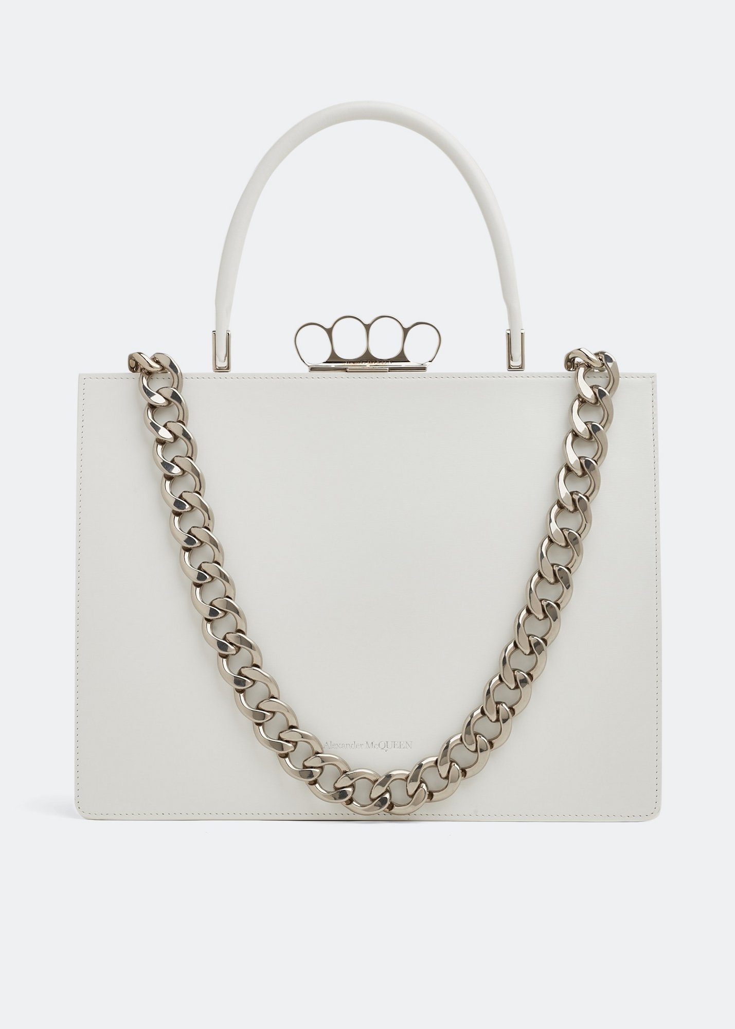 McQueen Four Ring Frame bag for Women - White in UAE | Level
