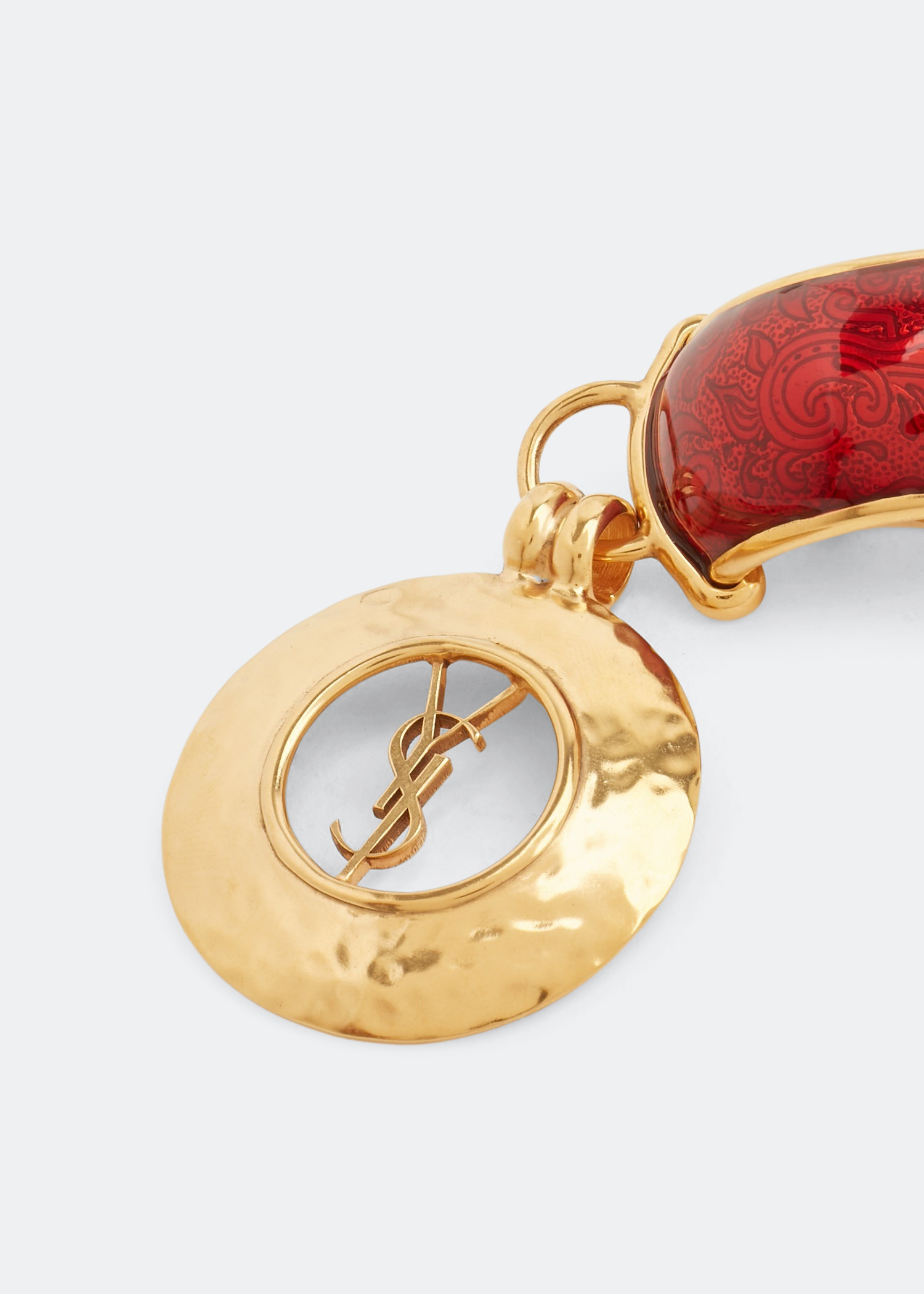 

Logo drop earrings, Red