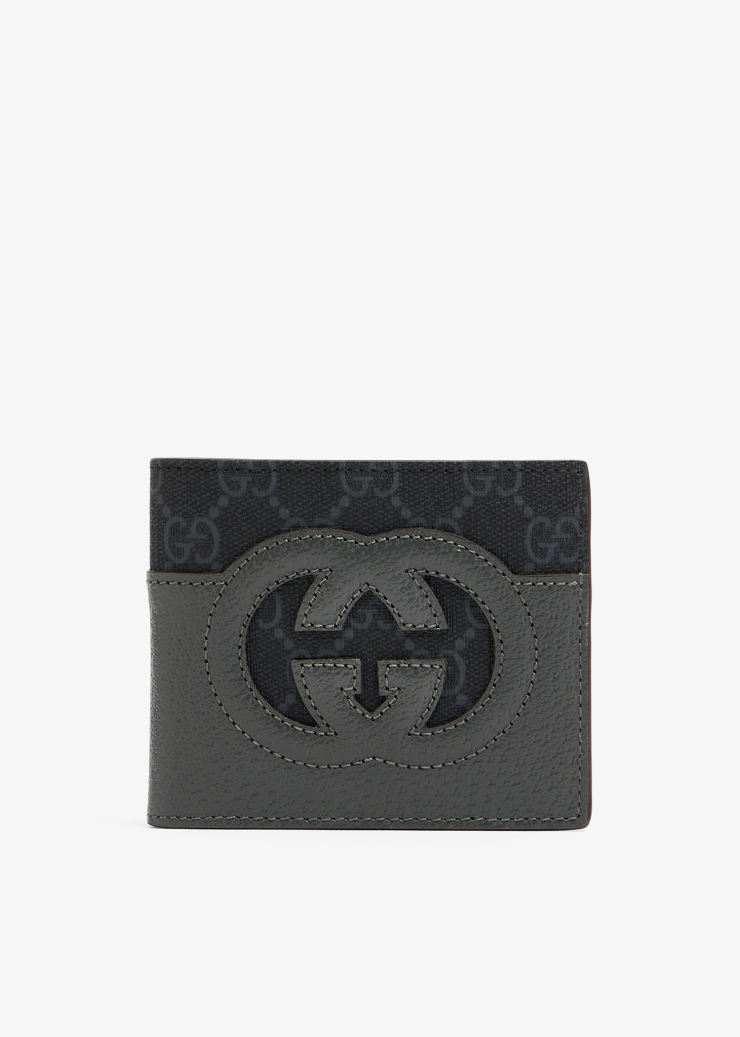 

Interlocking G cut-out wallet, Grey