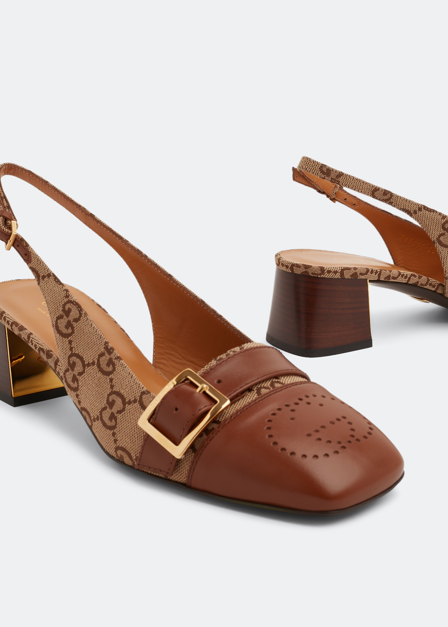 

GG slingback pumps, Beige