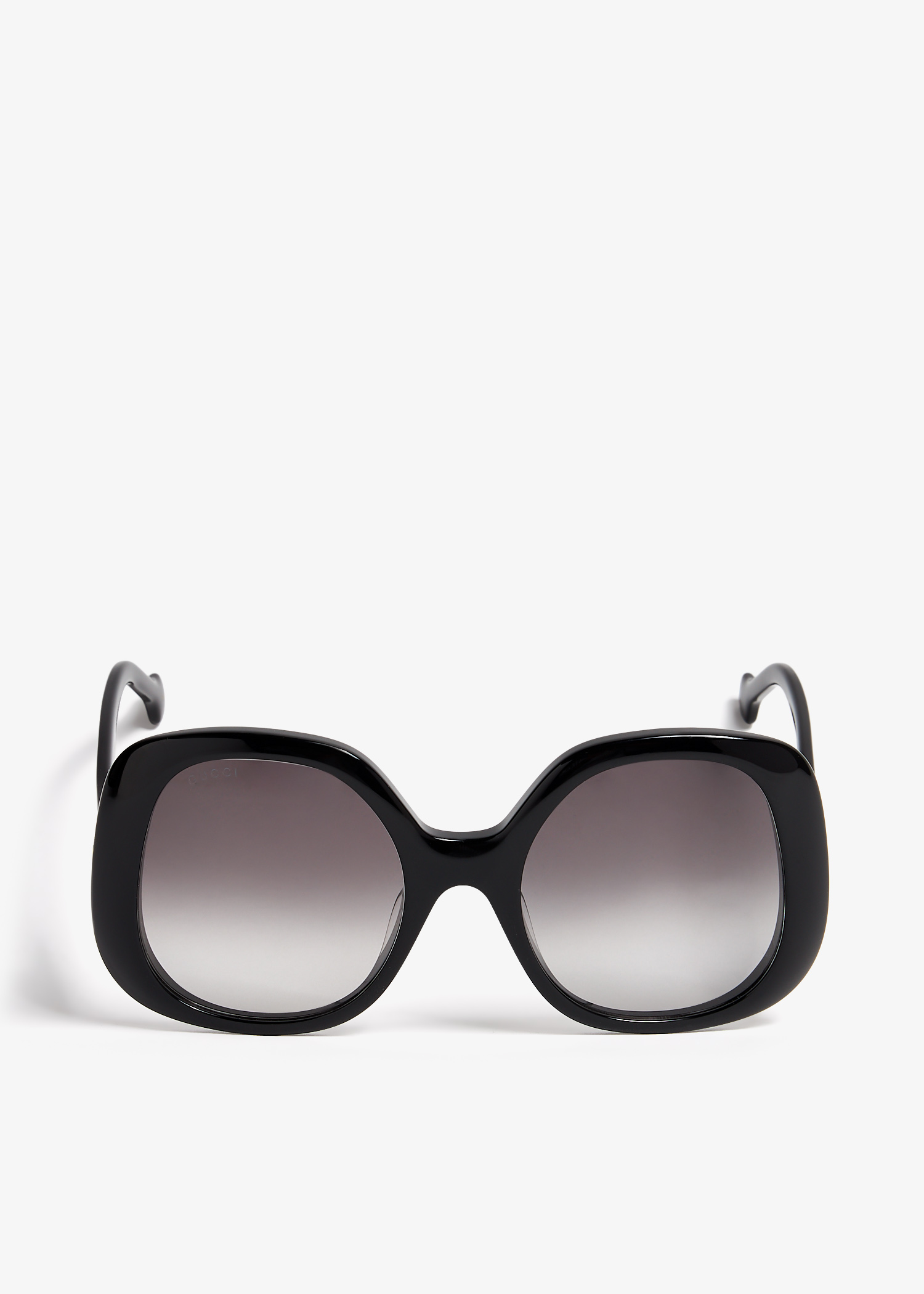 

Oval-frame sunglasses, Black