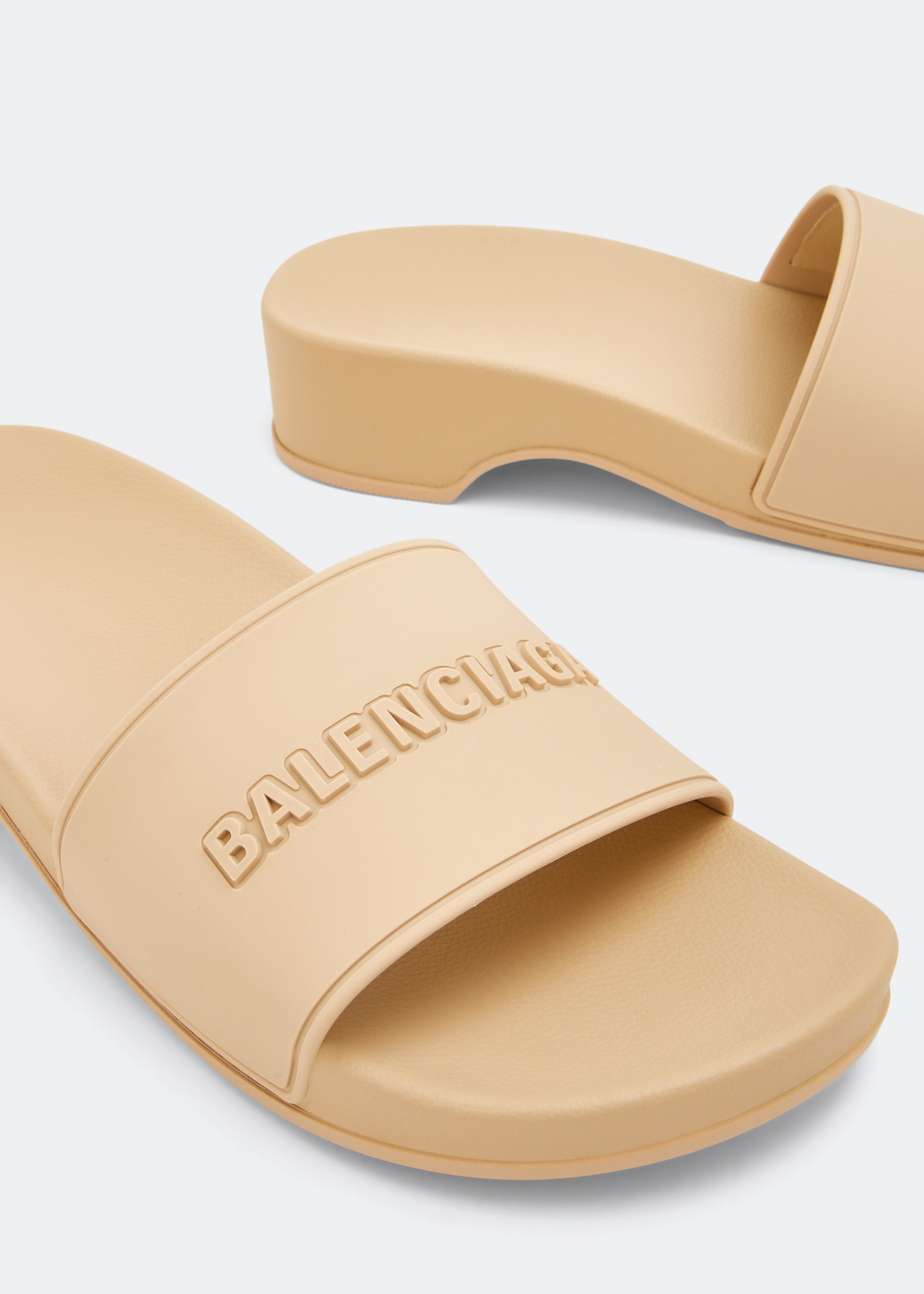 

Pool clog slide sandals, Beige