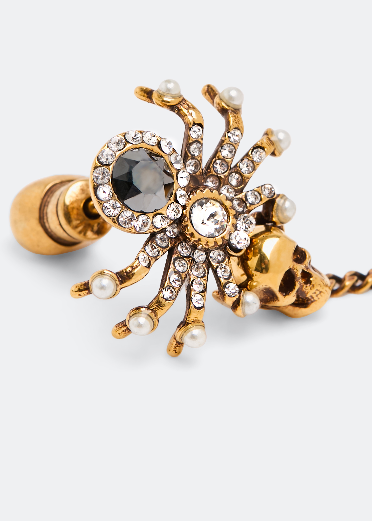 

Jewelled Spider earrings, Gold