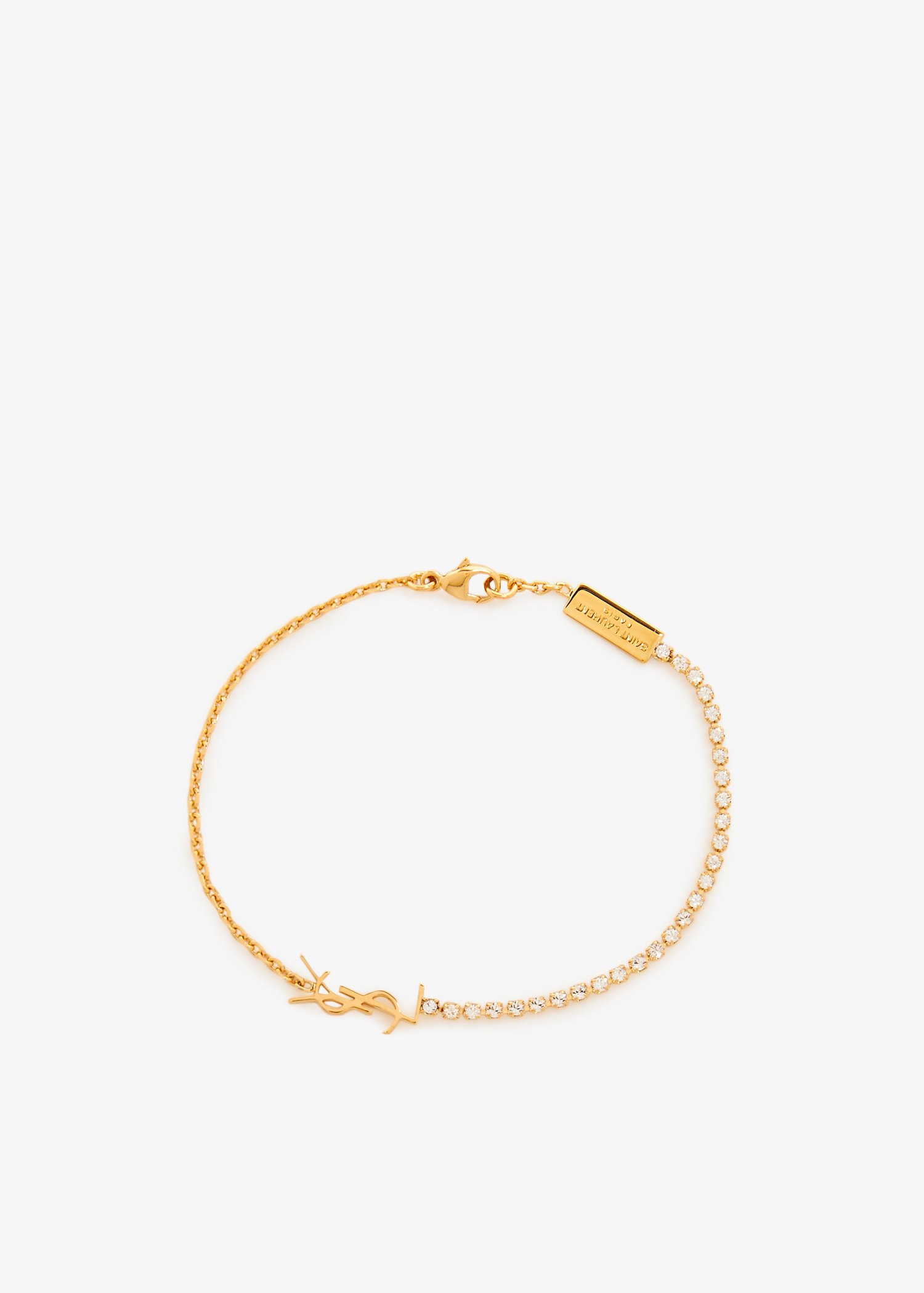 Saint laurent gold discount logo chain bracelet