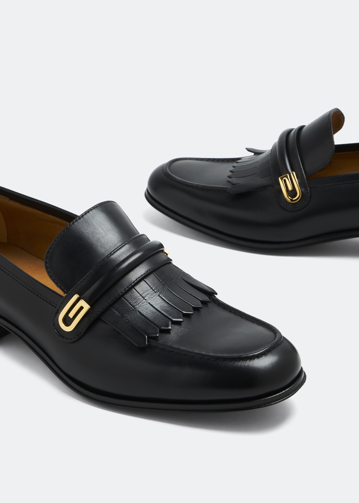 

Mirrored G loafers, Black