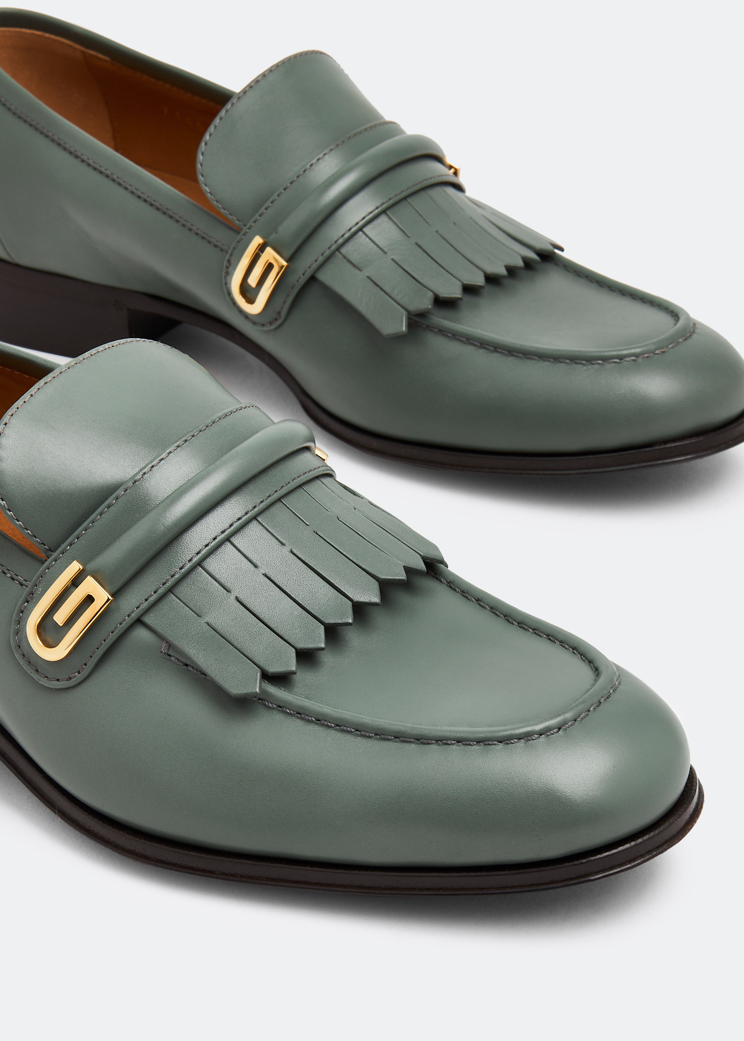 

Mirrored G loafers, Grey