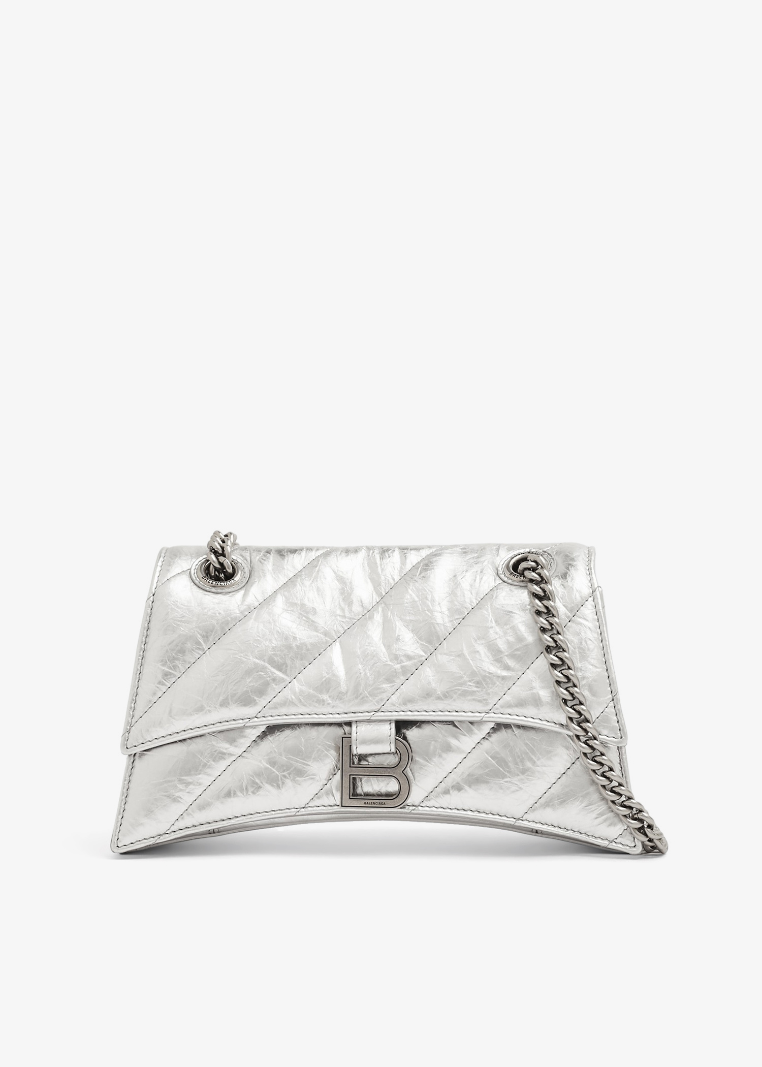Balenciaga Crush small chain bag for Women Silver in UAE Level Shoes