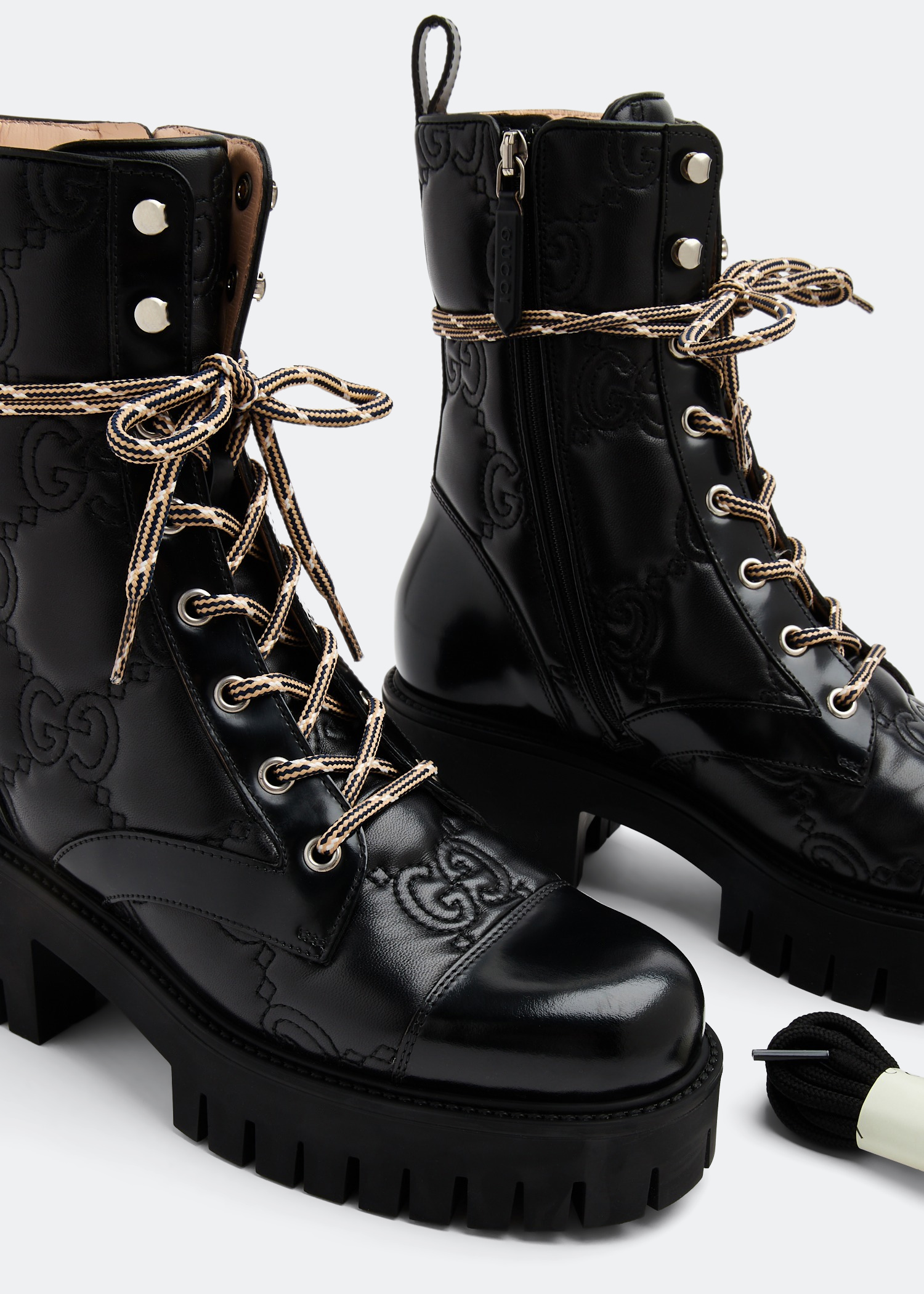 Gucci boots deals lace up