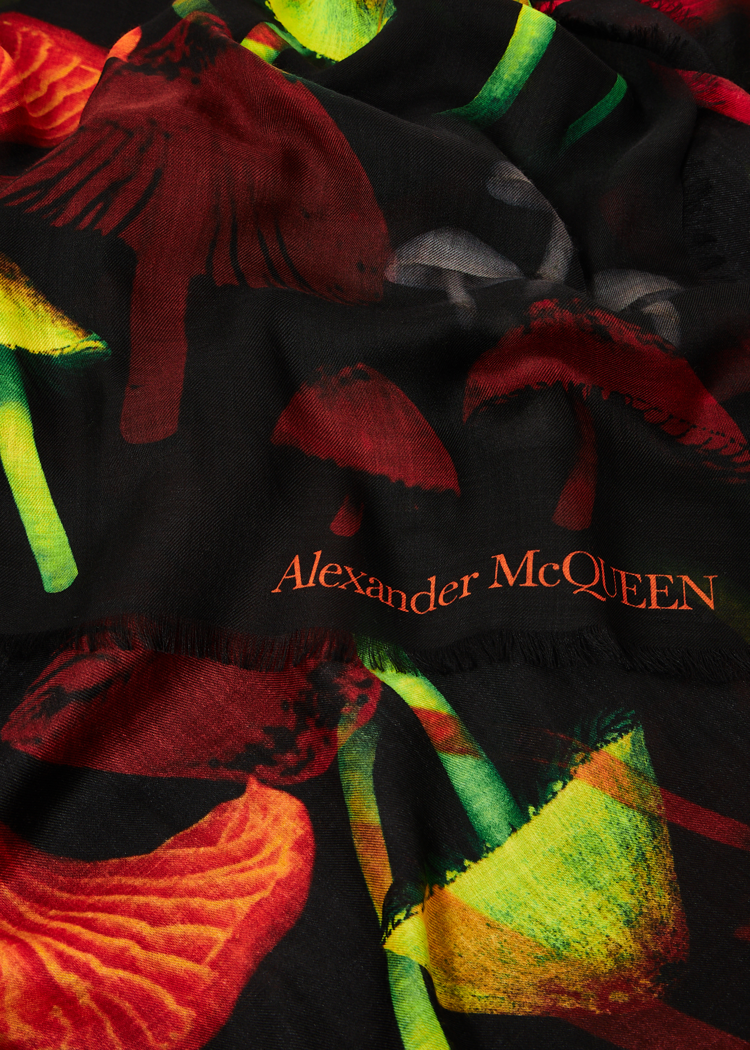 

Psychedelic Mushroom stole, Black