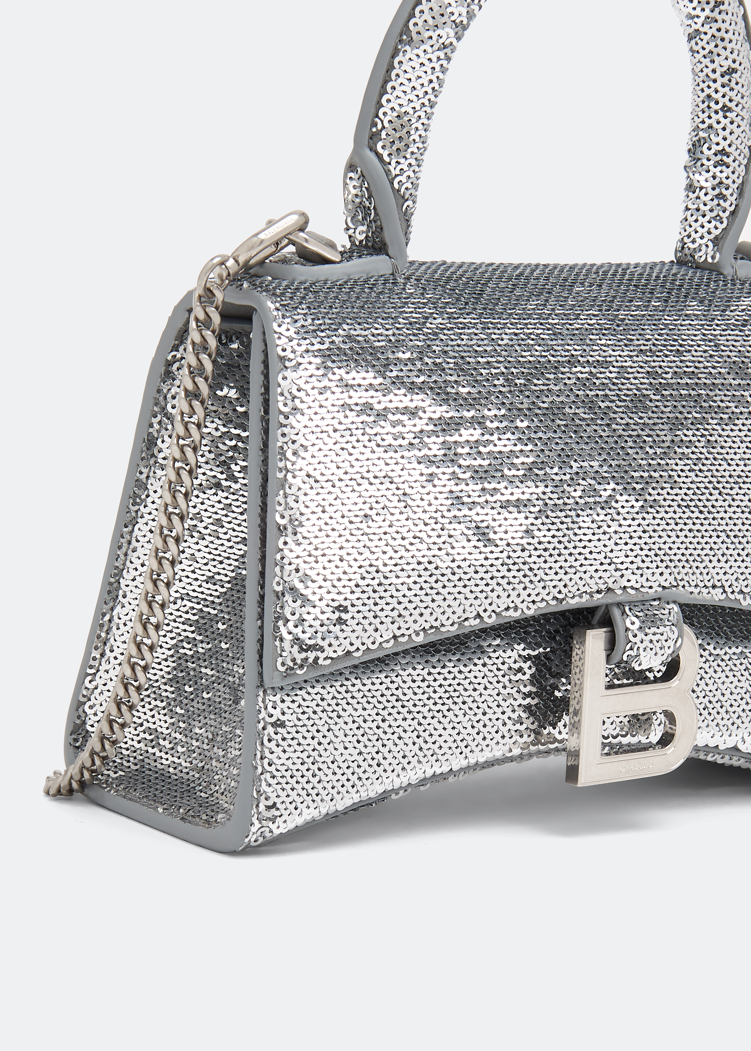 

Hourglass XS chain bag, Silver