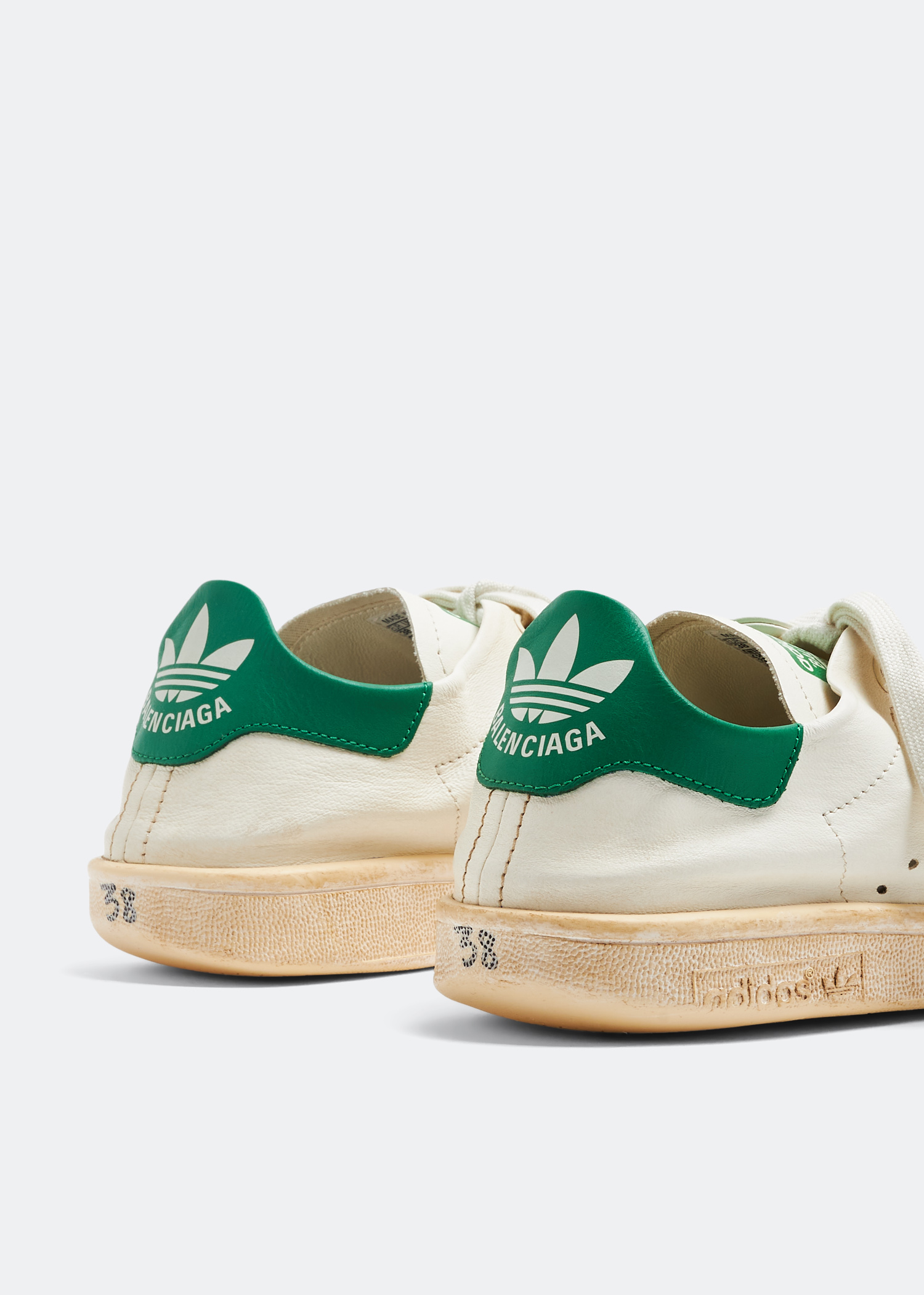 

x adidas Stan Smith worn-out sneakers, White
