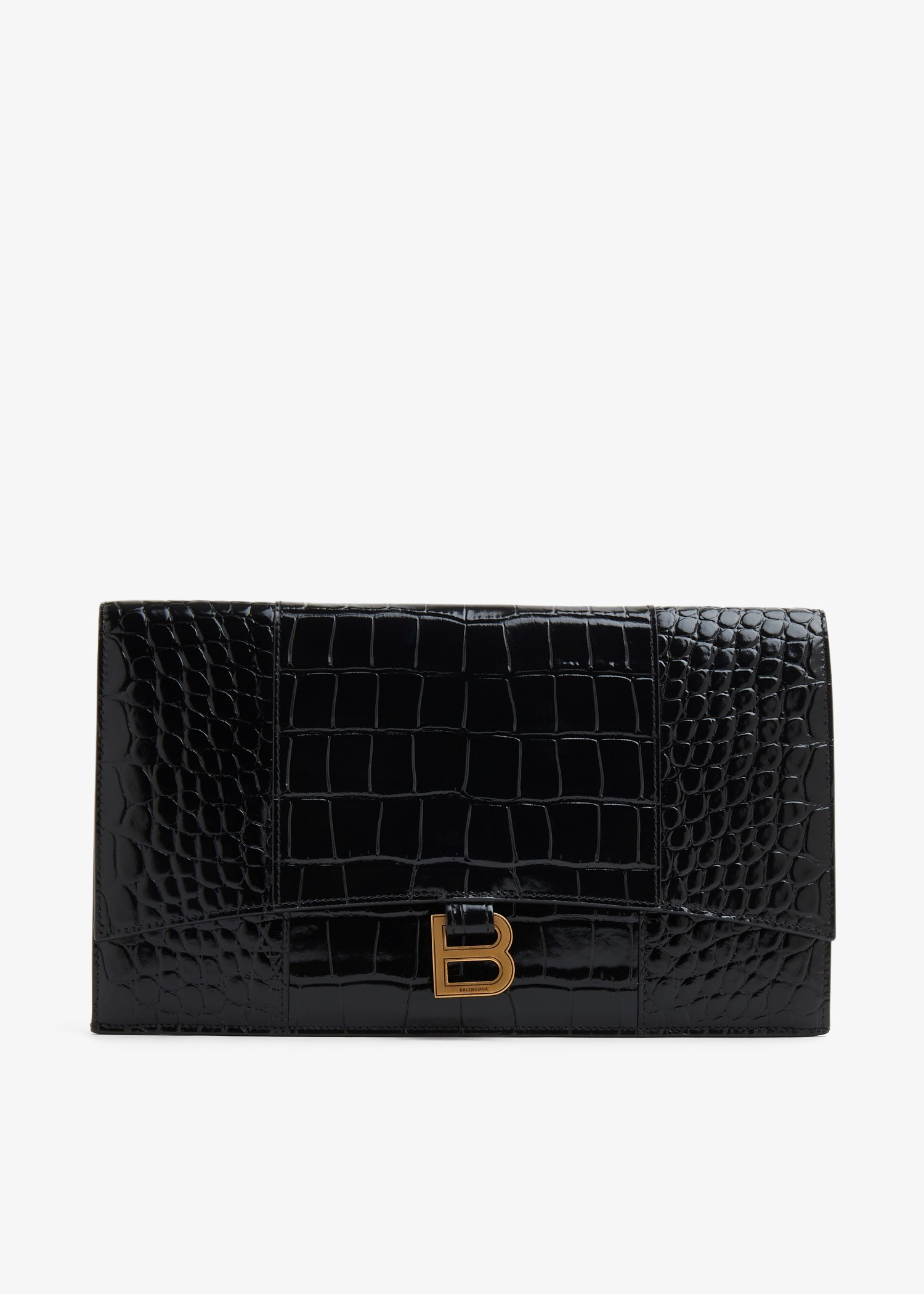 

Hourglass flat pouch, Black