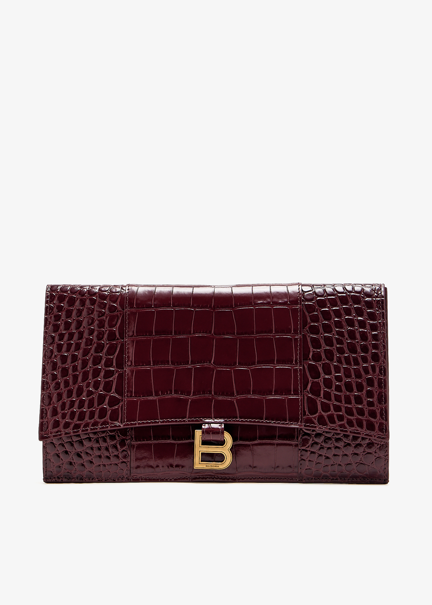 

Hourglass flat pouch, Burgundy