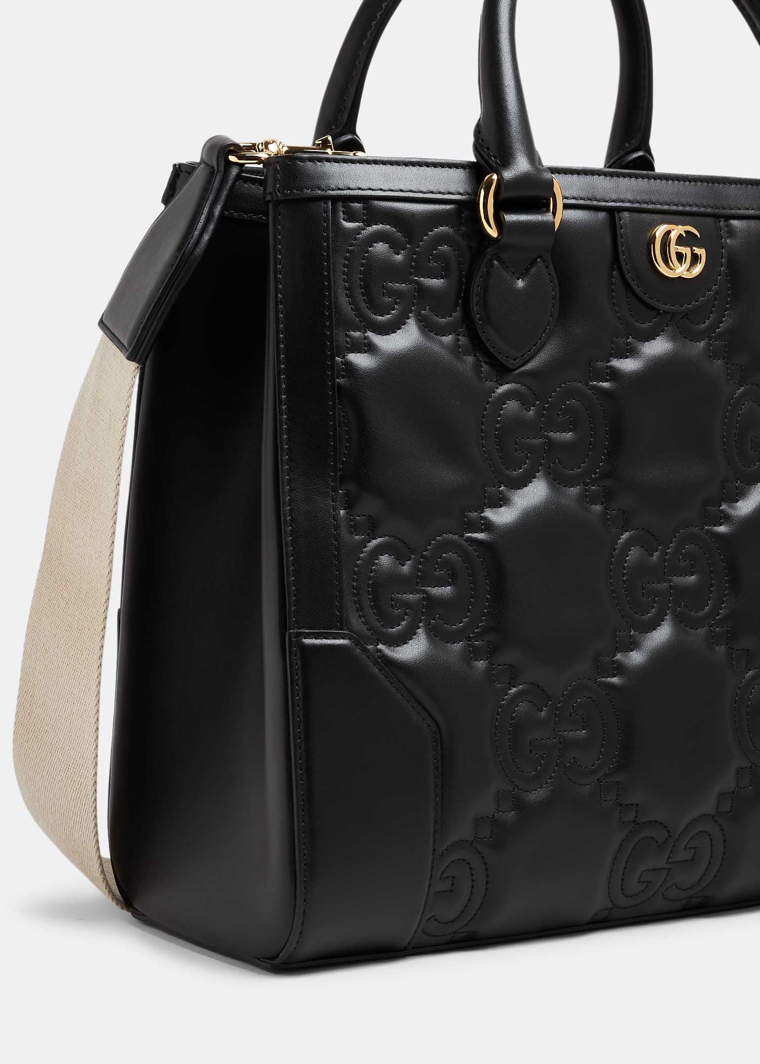 

GG matelassé tote bag, Black