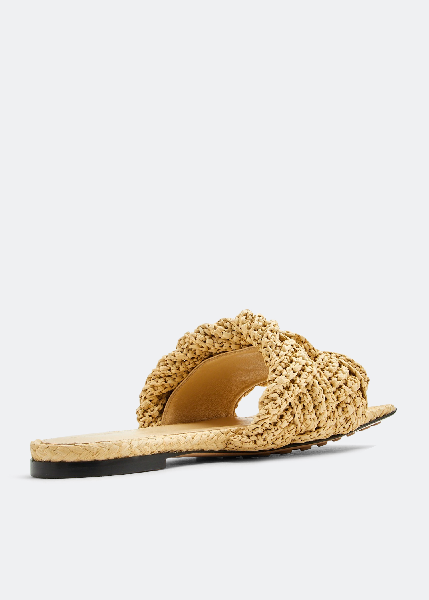 

Lido flat raffia sandals, Beige