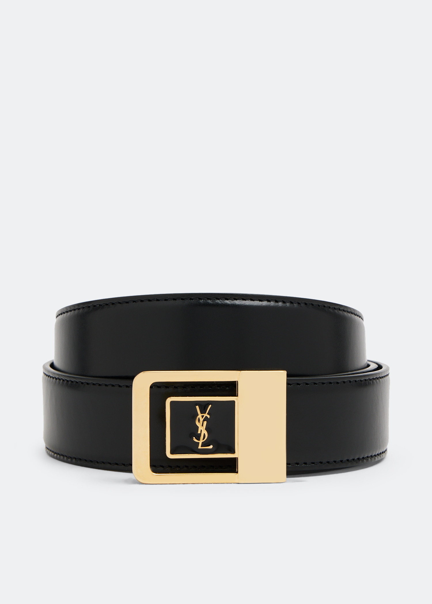 

Monogram buckle belt, Black