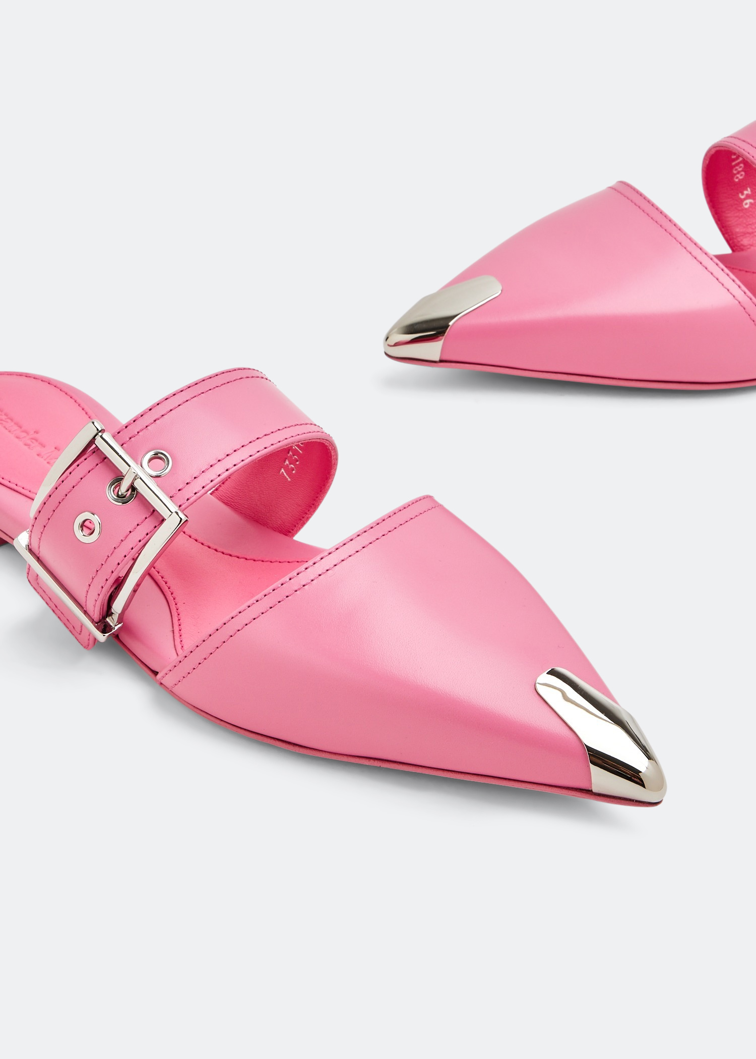 

Punk flat mules, Pink