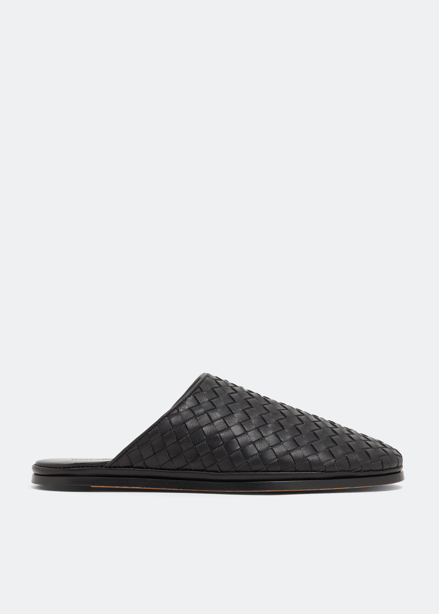 

Intrecciato mules, Black