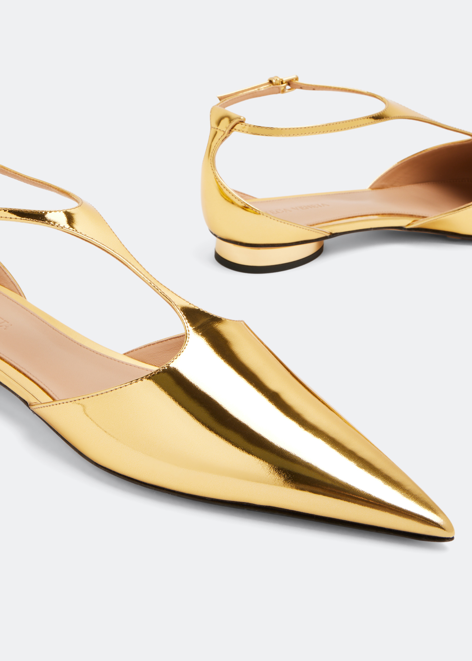 

Rocket T-bar ballerinas, Gold