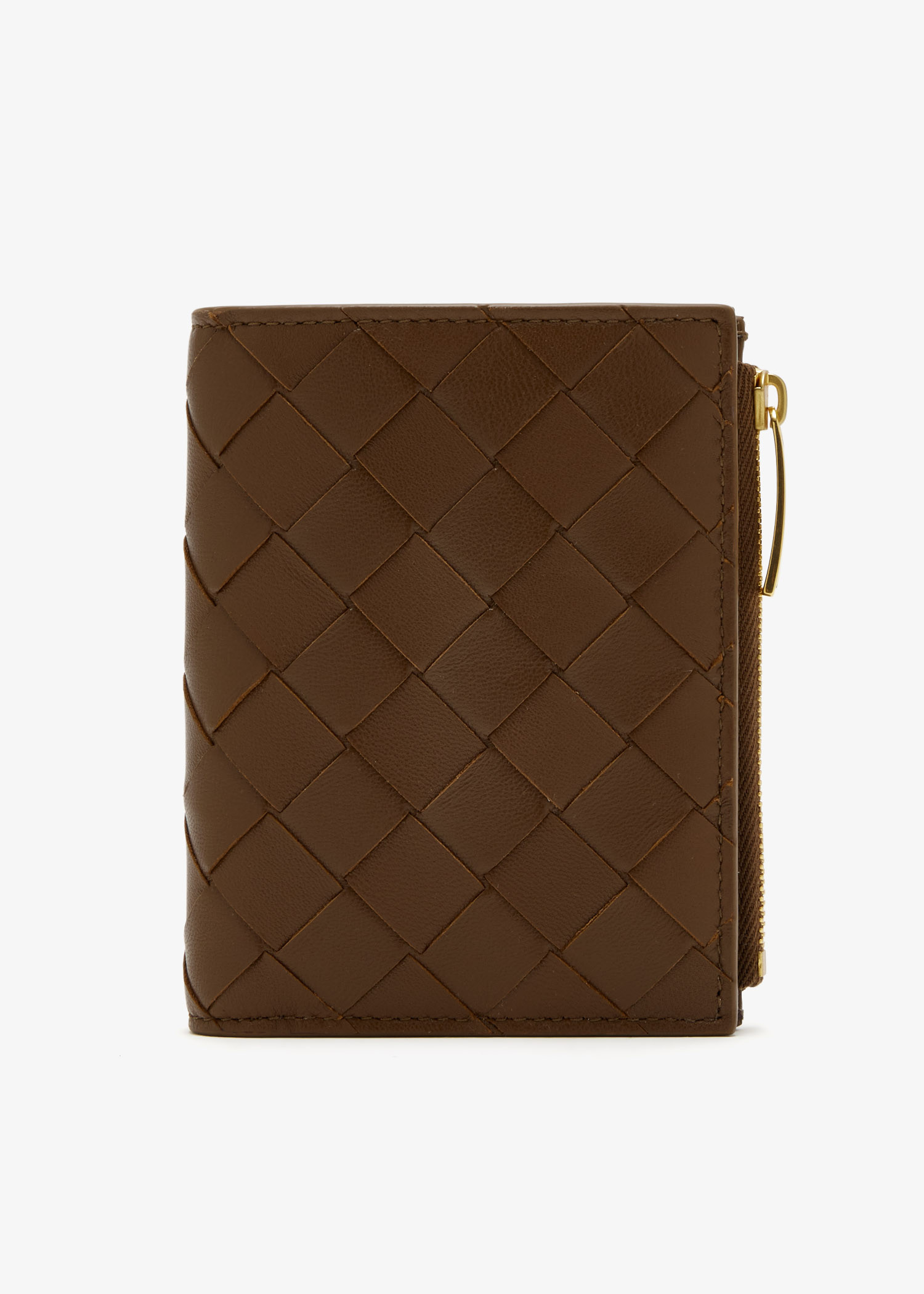 

Intrecciato small bi-fold wallet, Brown