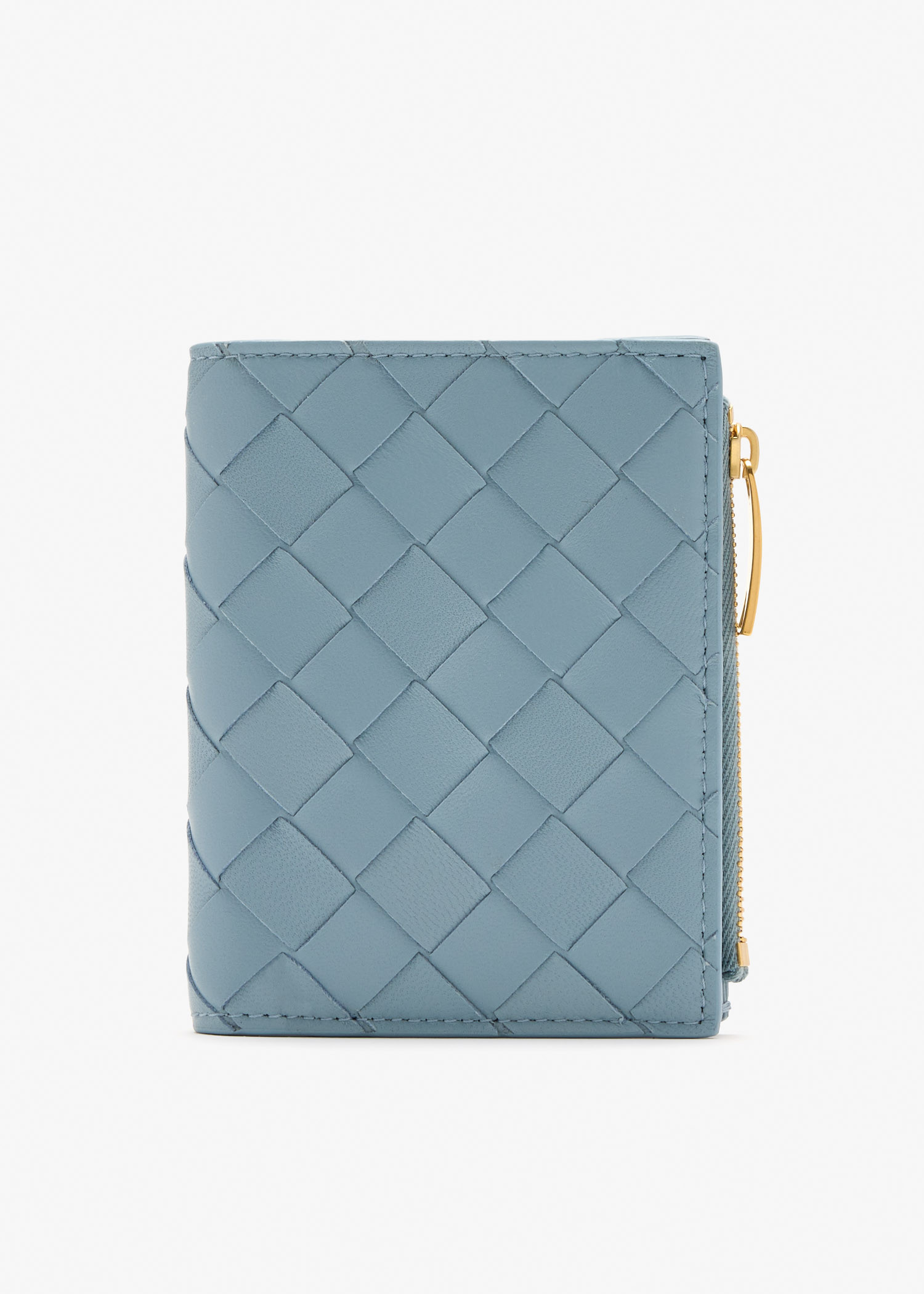 

Intrecciato small bi-fold wallet, Blue