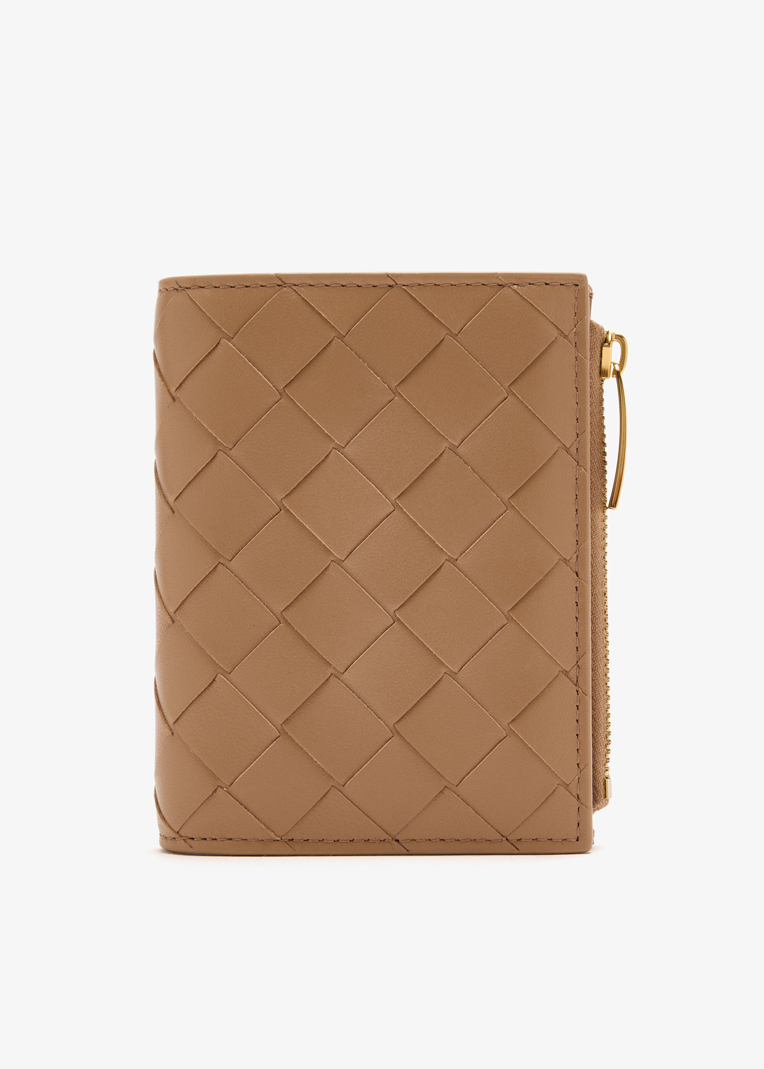 

Intrecciato small bi-fold wallet, Brown