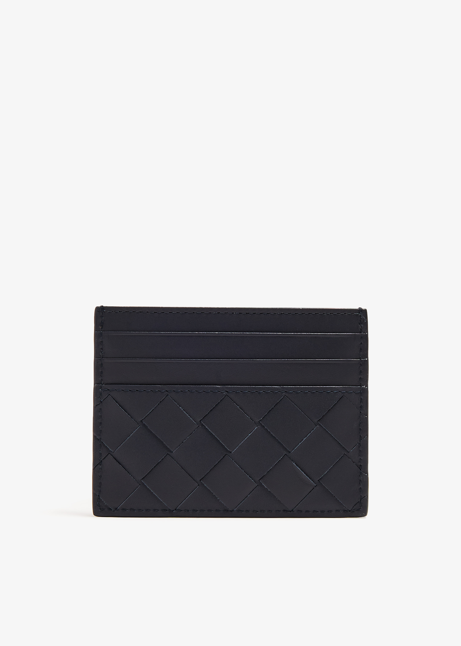 

Intrecciato card case, Blue