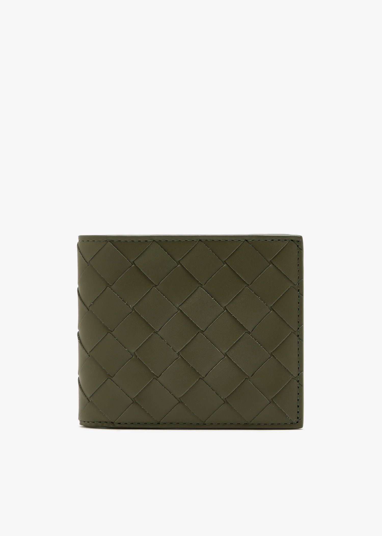 

Intrecciato bi-fold wallet, Khaki
