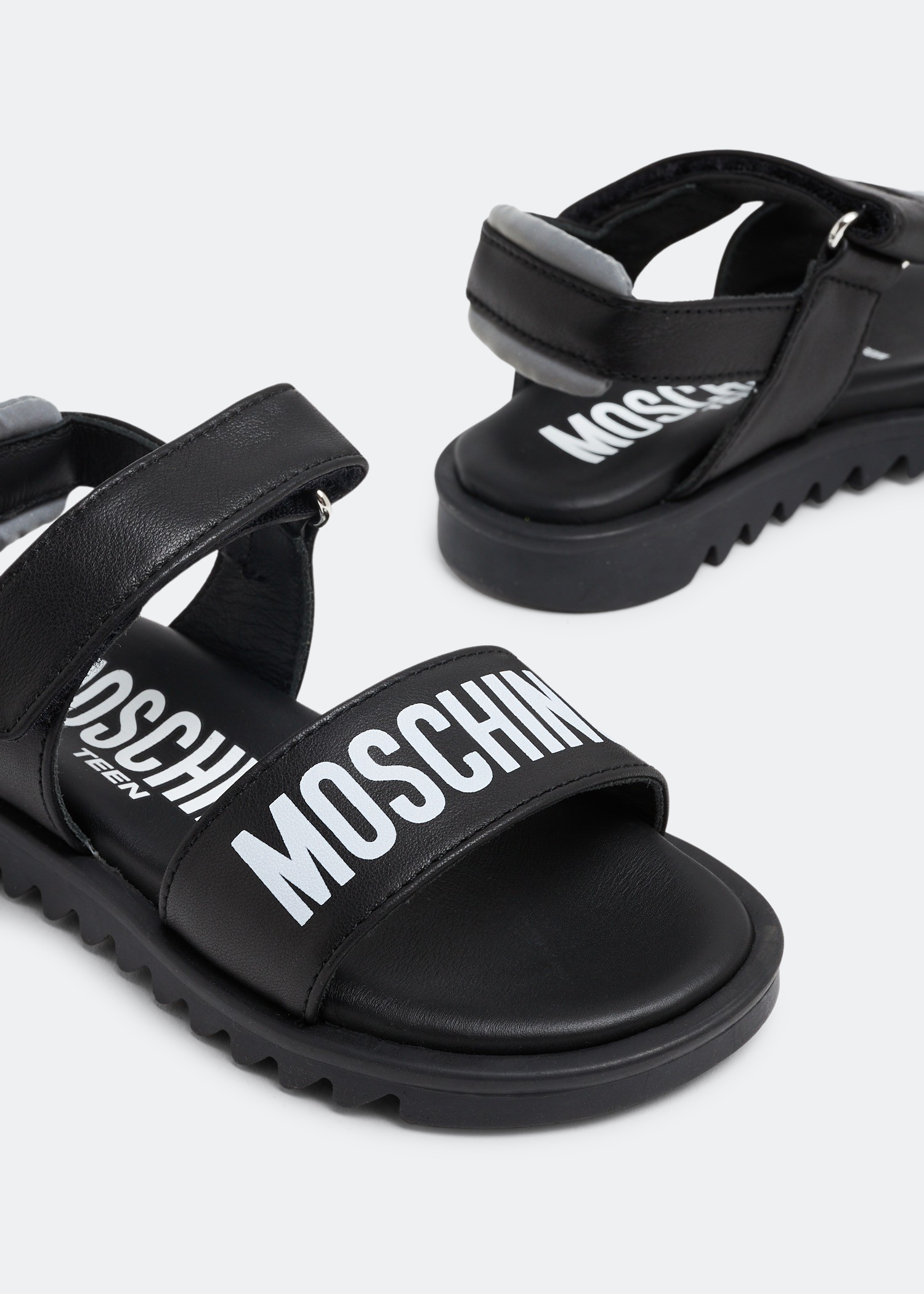 

Maxi Logo print sandals, Black