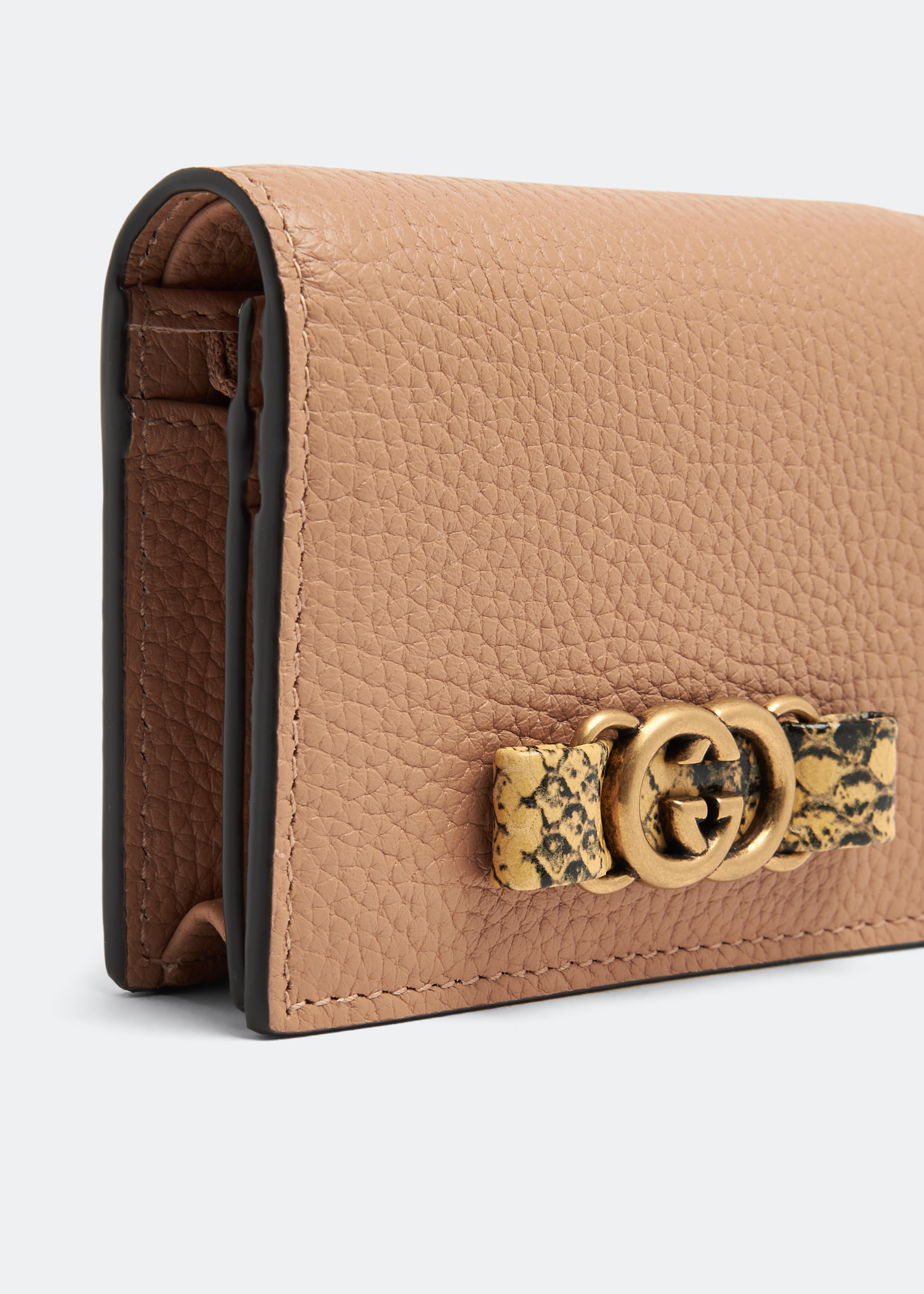

Python bow wallet, Beige