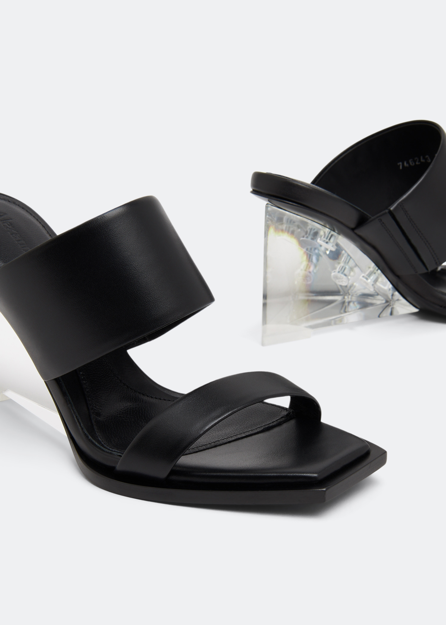 

Shard wedge sandals, Black