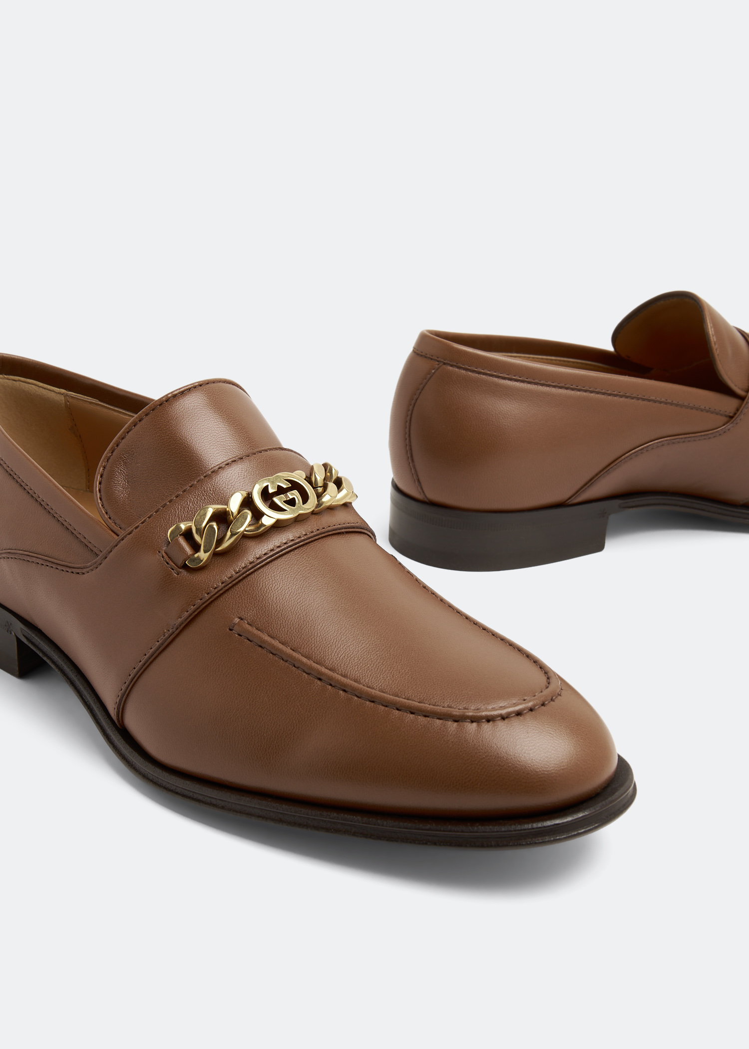 

Interlocking G loafers, Brown