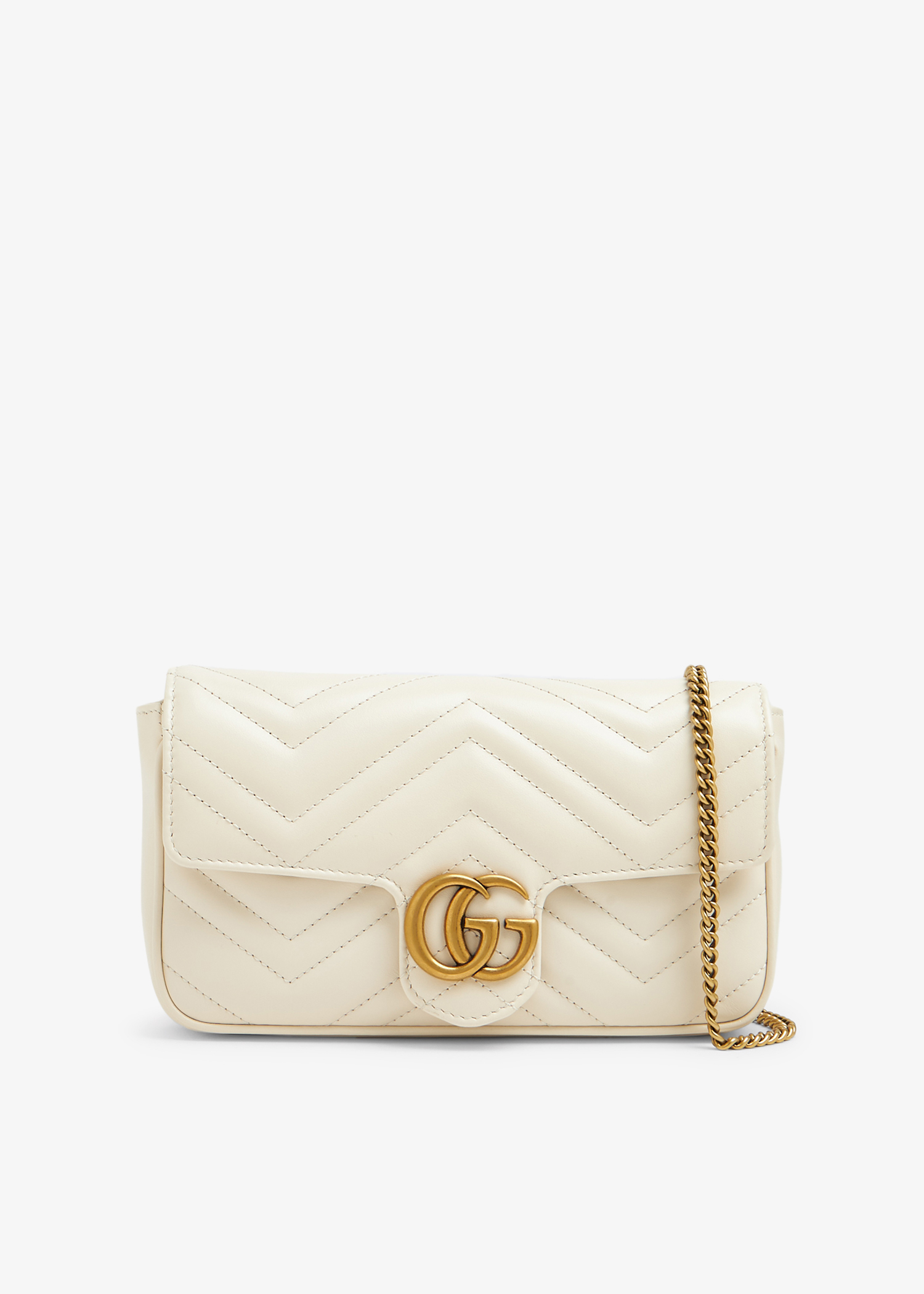 Buy Gucci Neutral GG Marmont Keychain Wallet in Matelassé Leather for WOMEN  in Oman