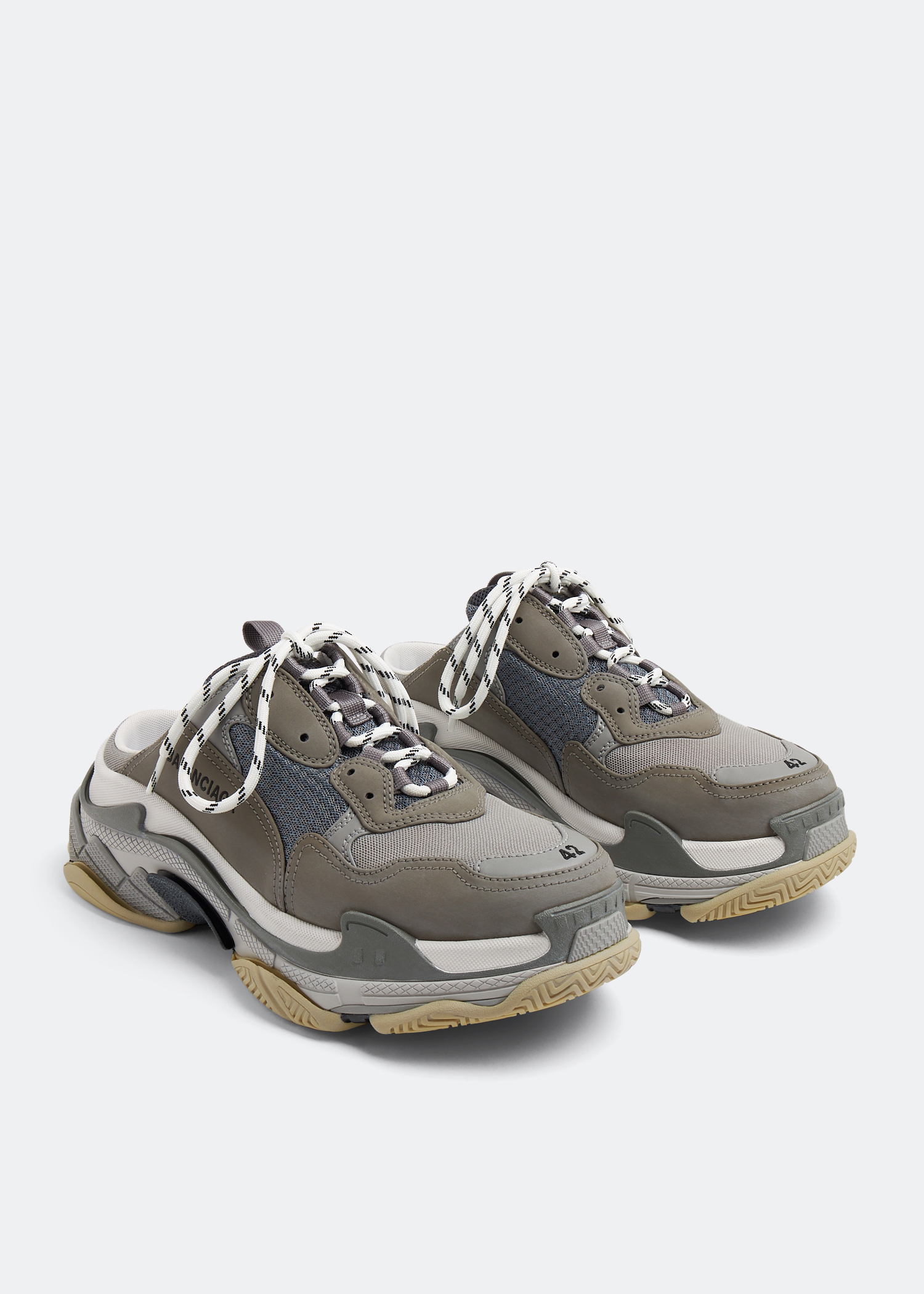 Balenciaga Triple S mules for Men - Grey in Bahrain | Level Shoes