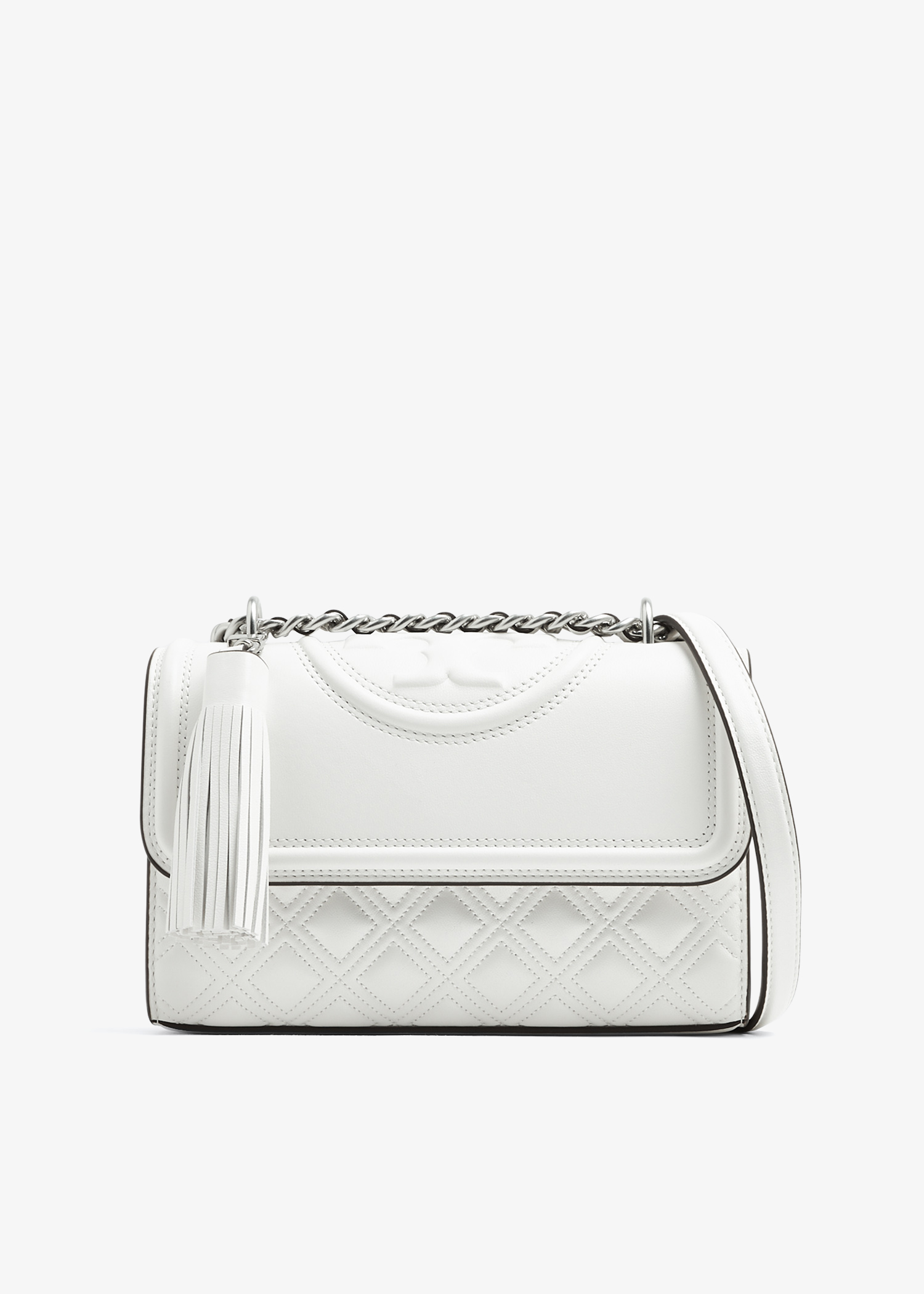 

Fleming small convertible shoulder bag, White